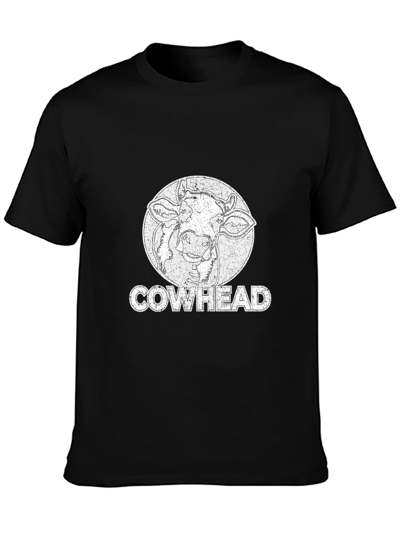 Cowhead Graphic Tee -  Distressed Print