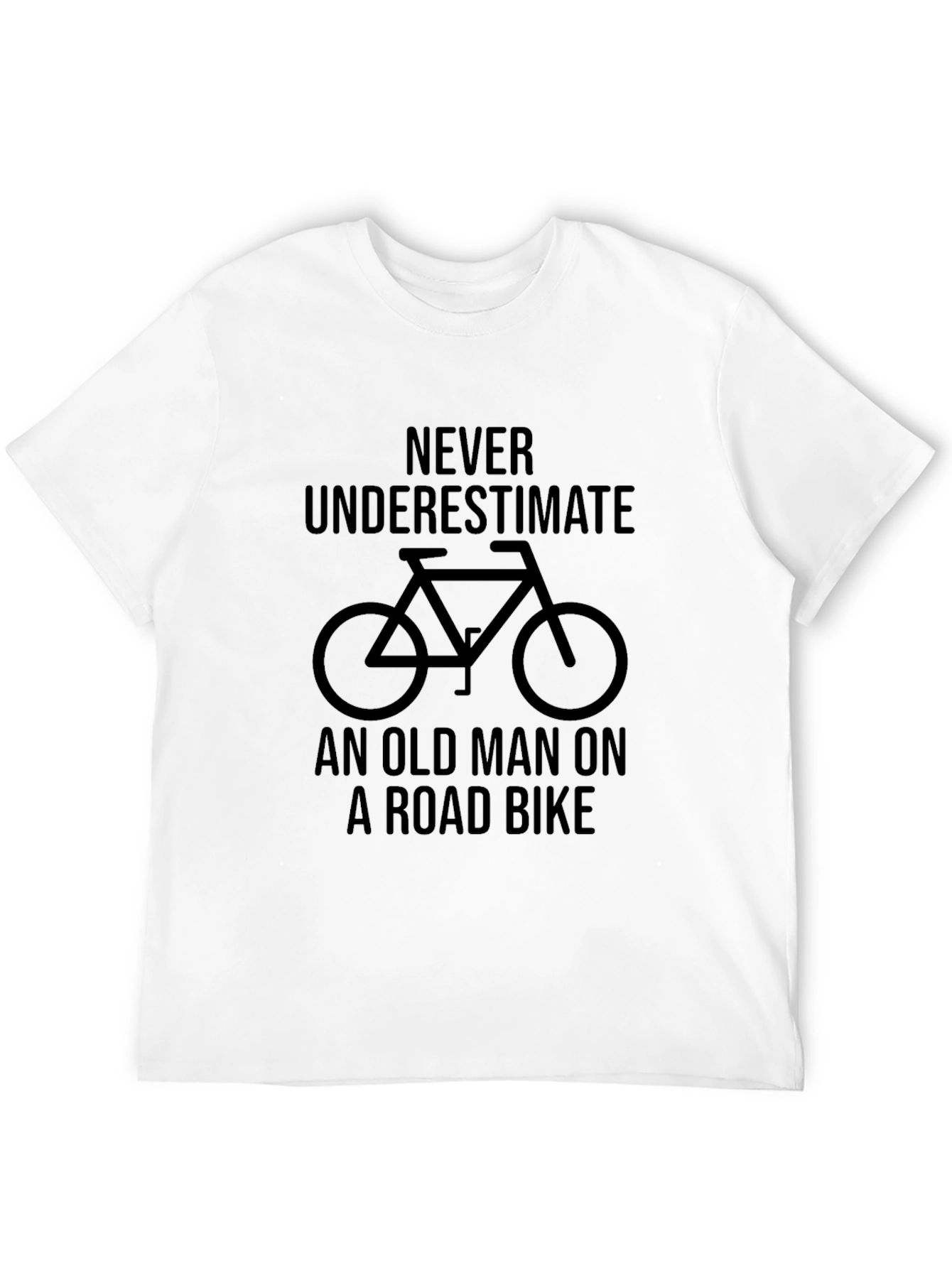Never Underestimate Old Man on Road Bike T-Shirt