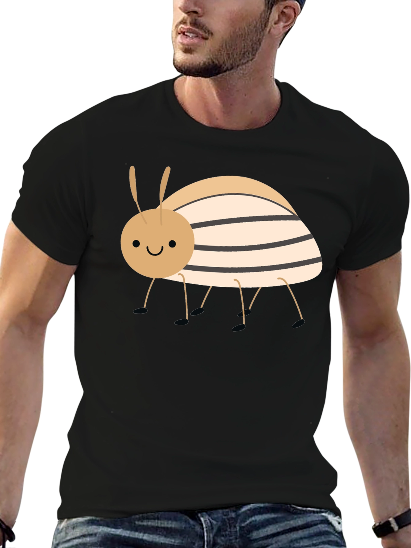 Cute Bug Graphic T-Shirt - Unisex Black Tee