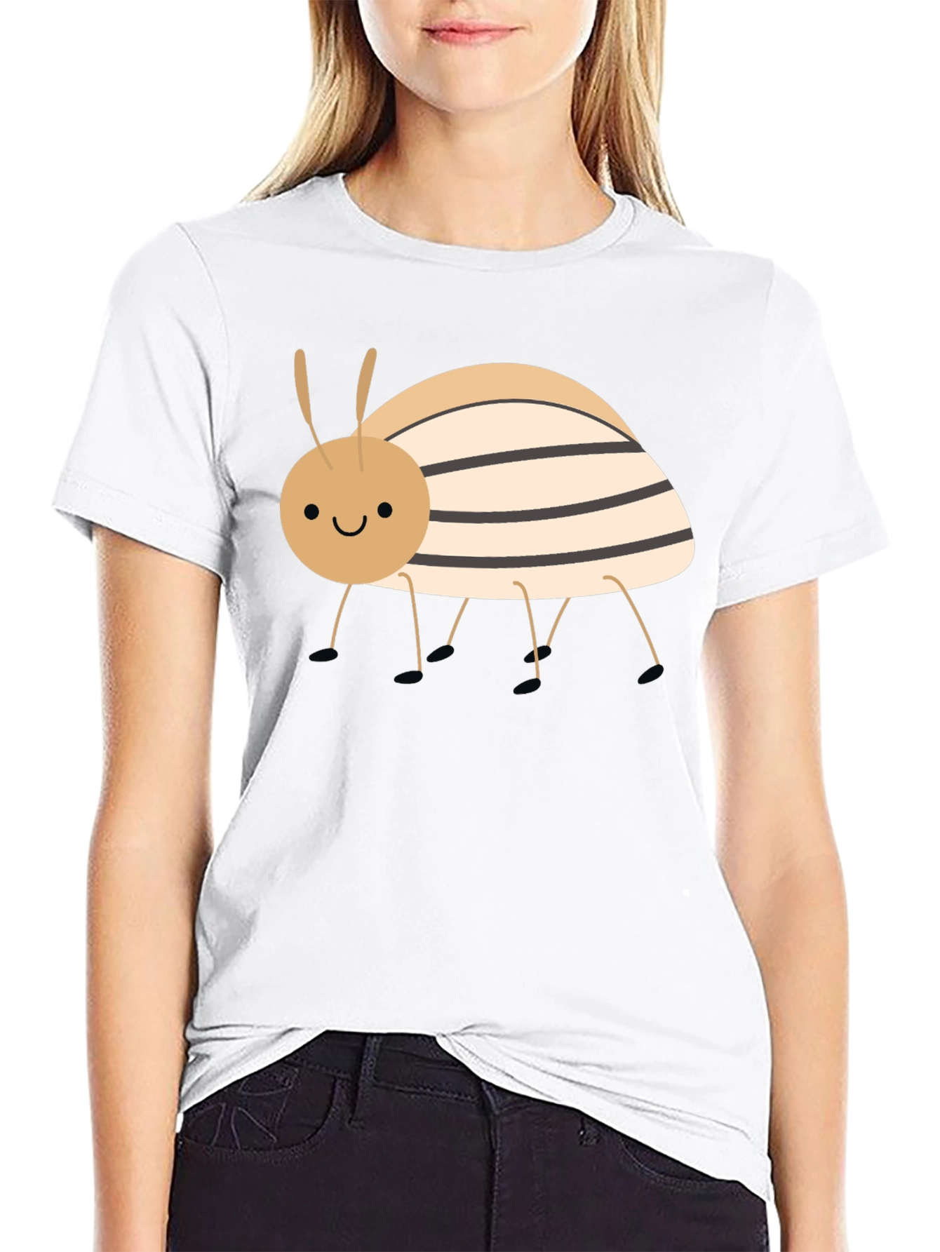 Cute Bug Graphic T-Shirt - Unisex Black Tee