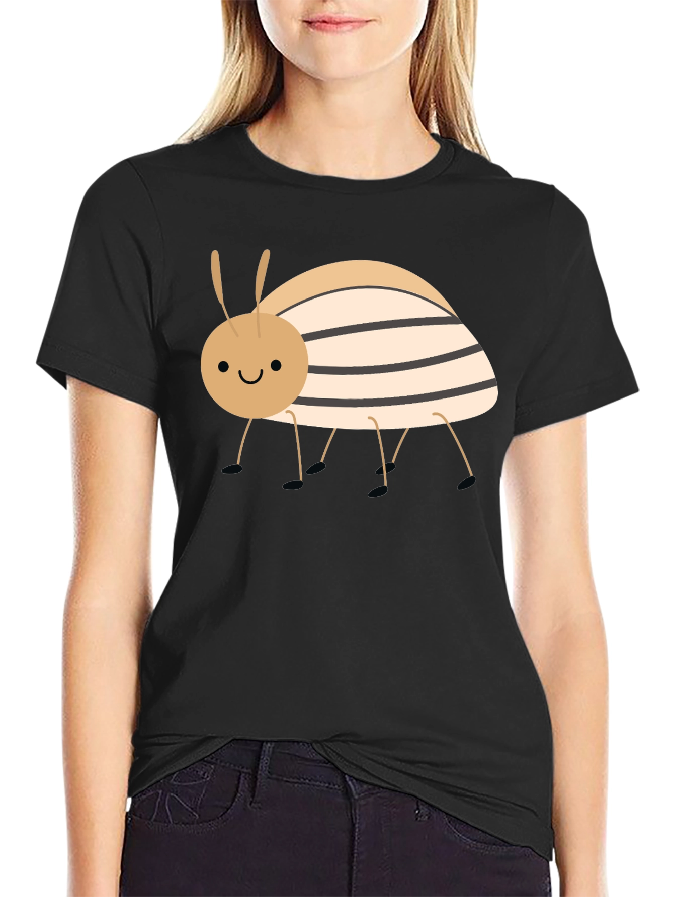 Cute Bug Graphic T-Shirt - Unisex Black Tee