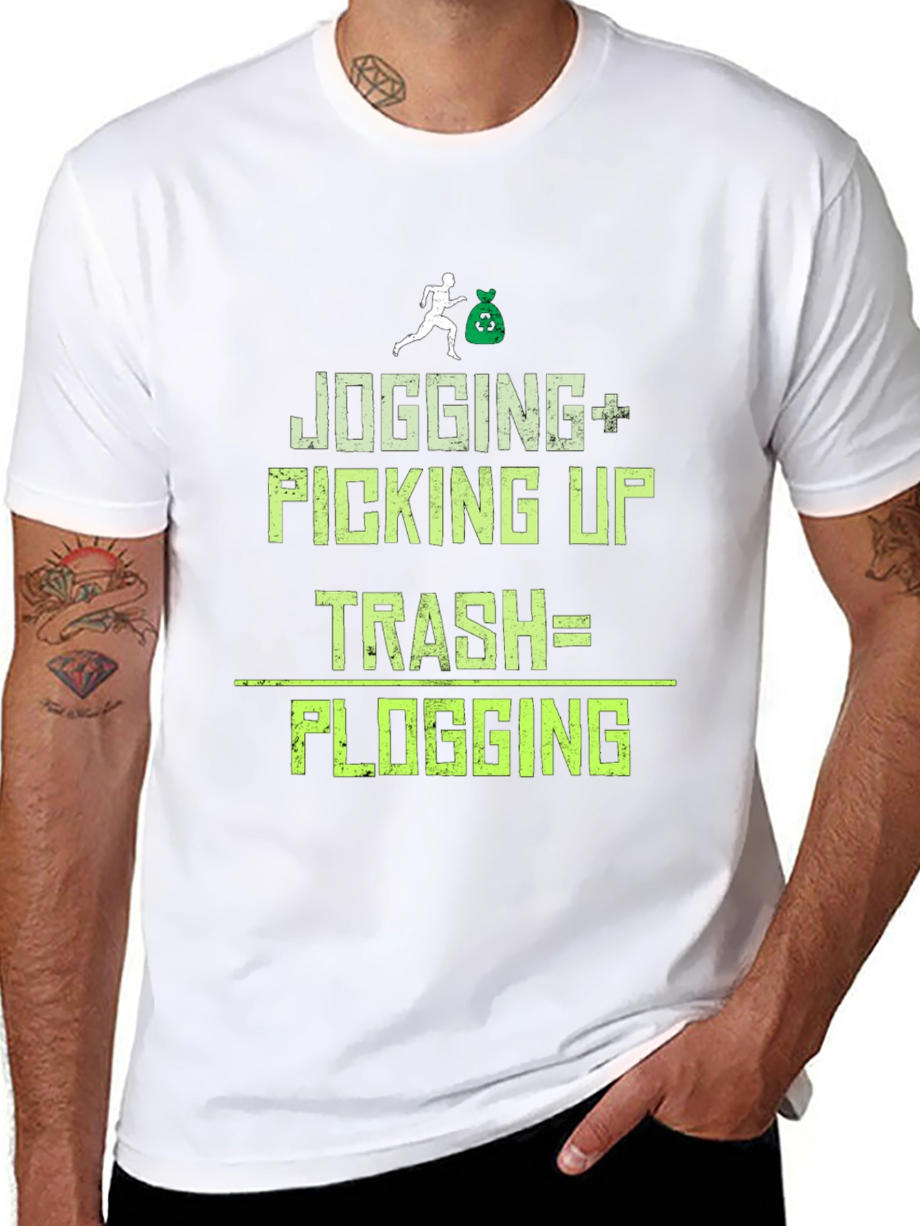Plogging T-Shirt: Jogging Plus Picking Up Trash