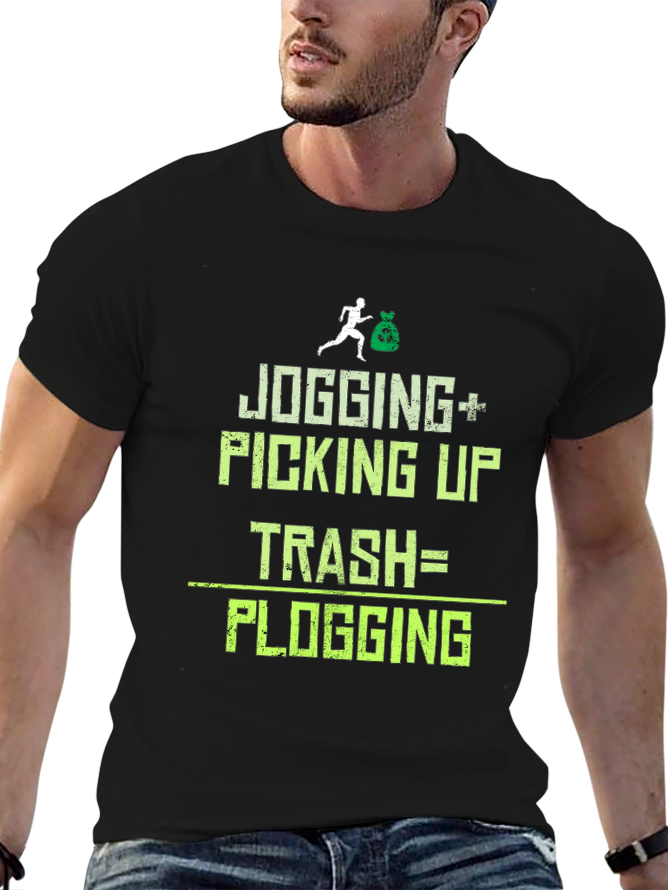 Plogging T-Shirt: Jogging Plus Picking Up Trash
