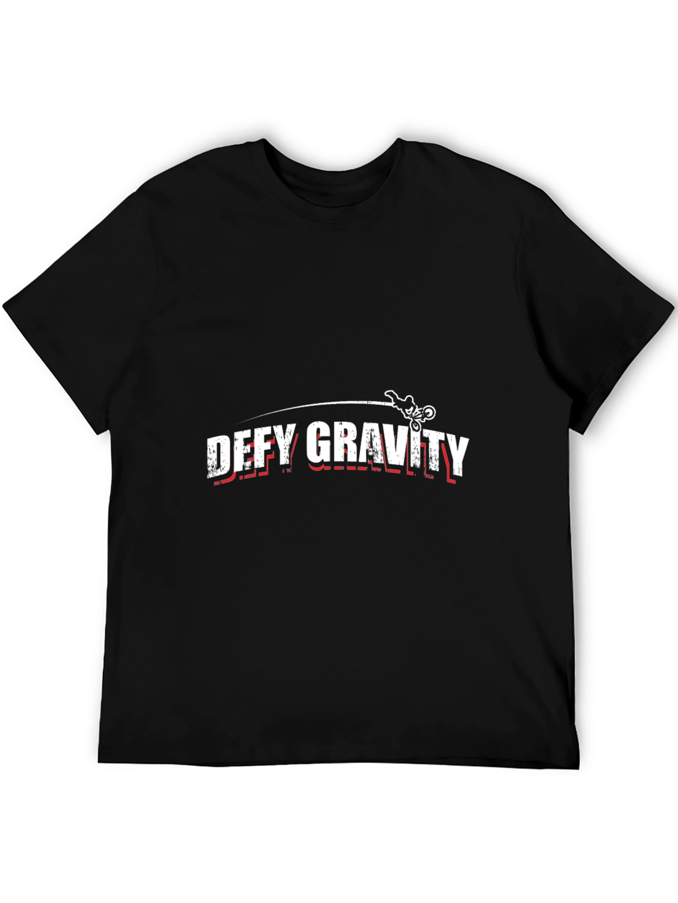 Defy Gravity Black T-Shirt - Motocross Design