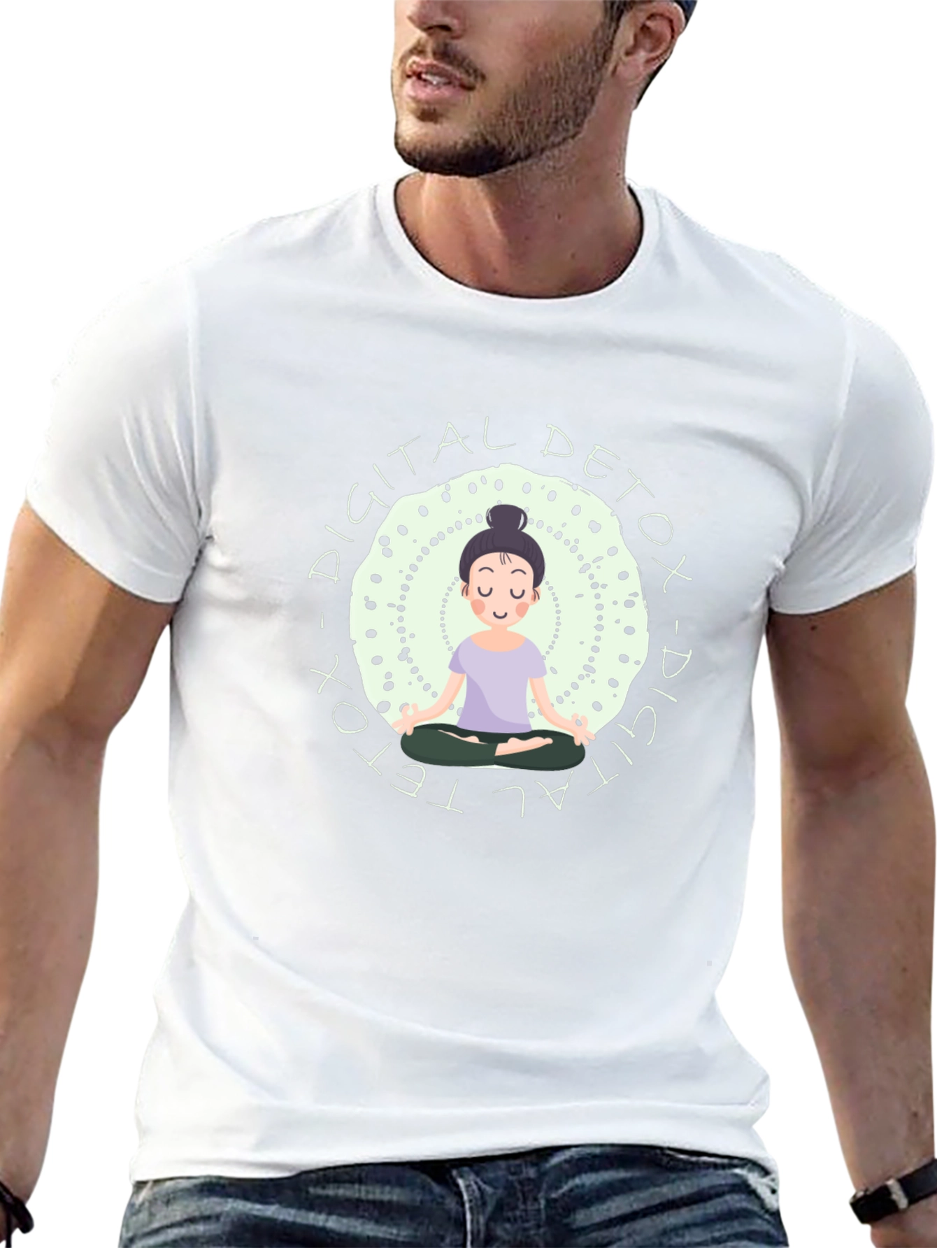 Digital Detox T-Shirt - Meditating Graphic Tee