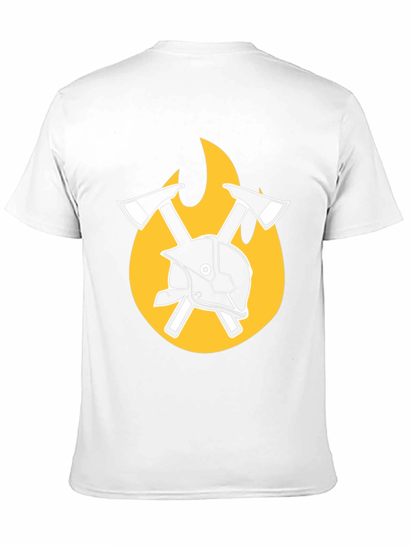 Firefighter Axe & Helmet Graphic Tee - Black