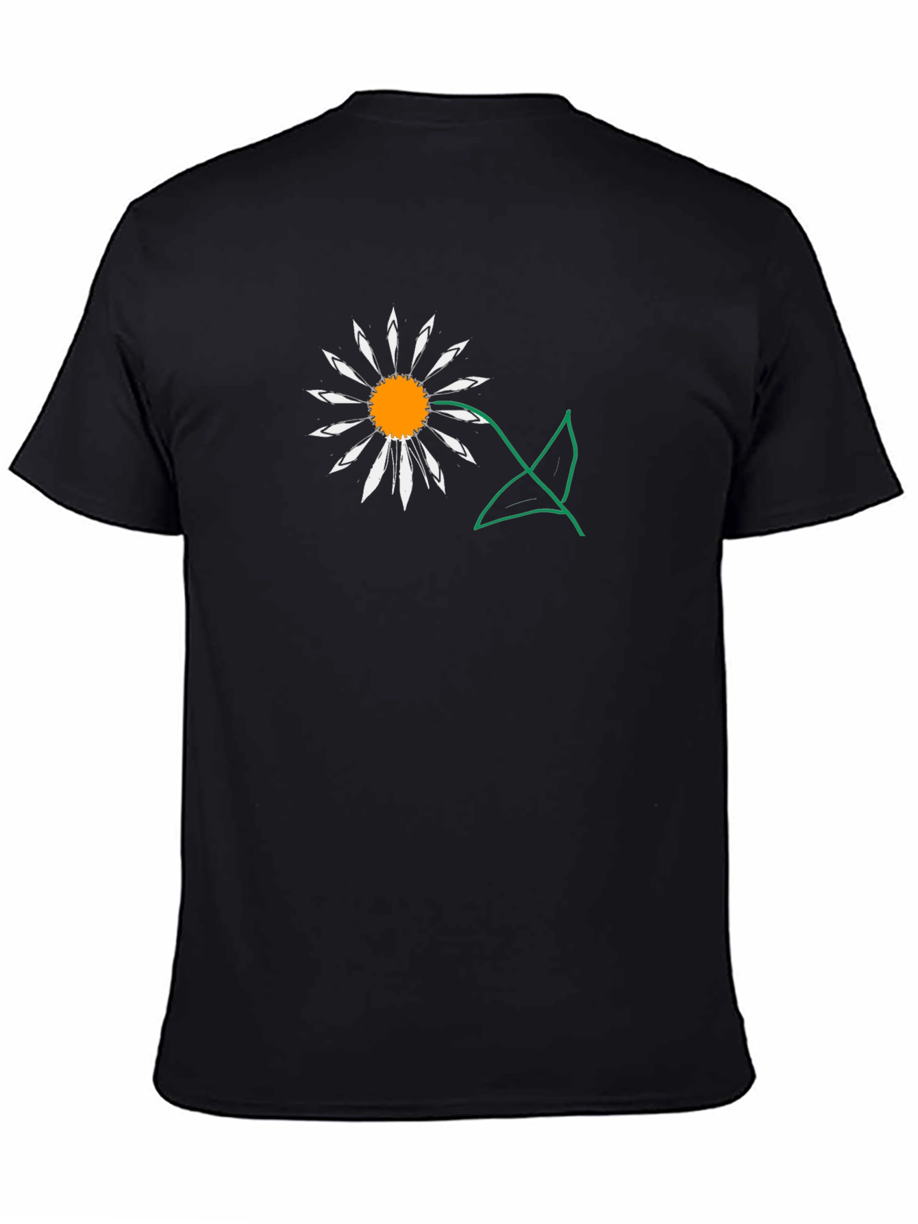 Daisy Graphic Tee - Black Casual T-Shirt