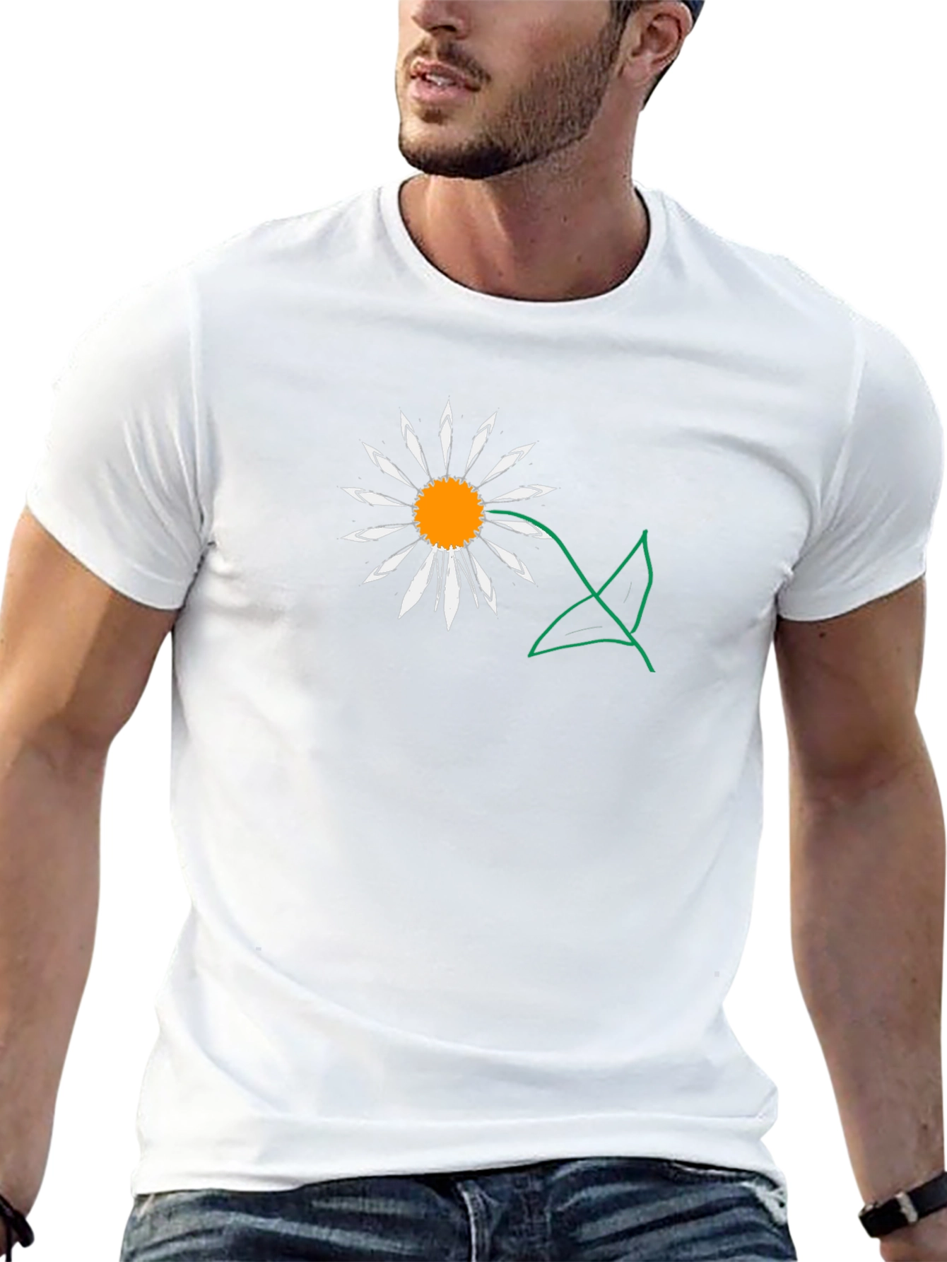 Daisy Graphic Tee - Black Casual T-Shirt