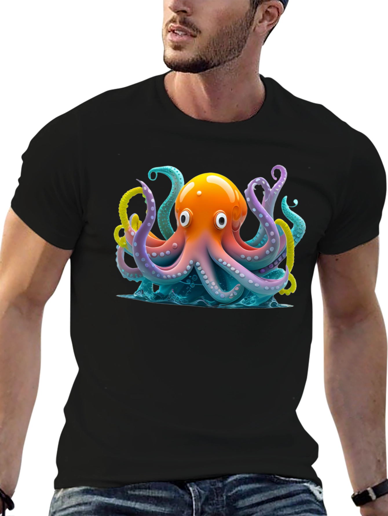 Octopus Graphic Tee - Vivid Marine Design
