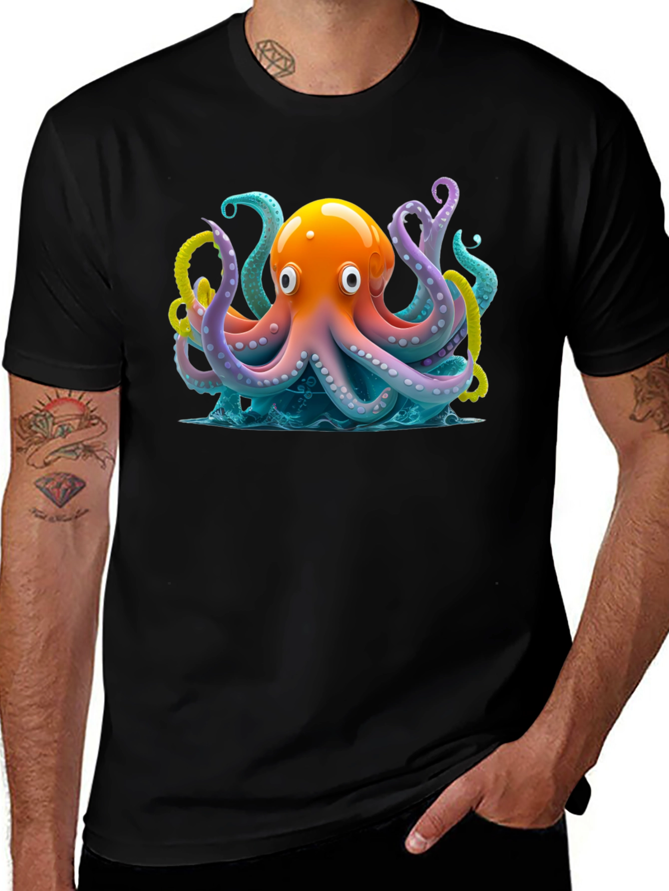 Octopus Graphic Tee - Vivid Marine Design