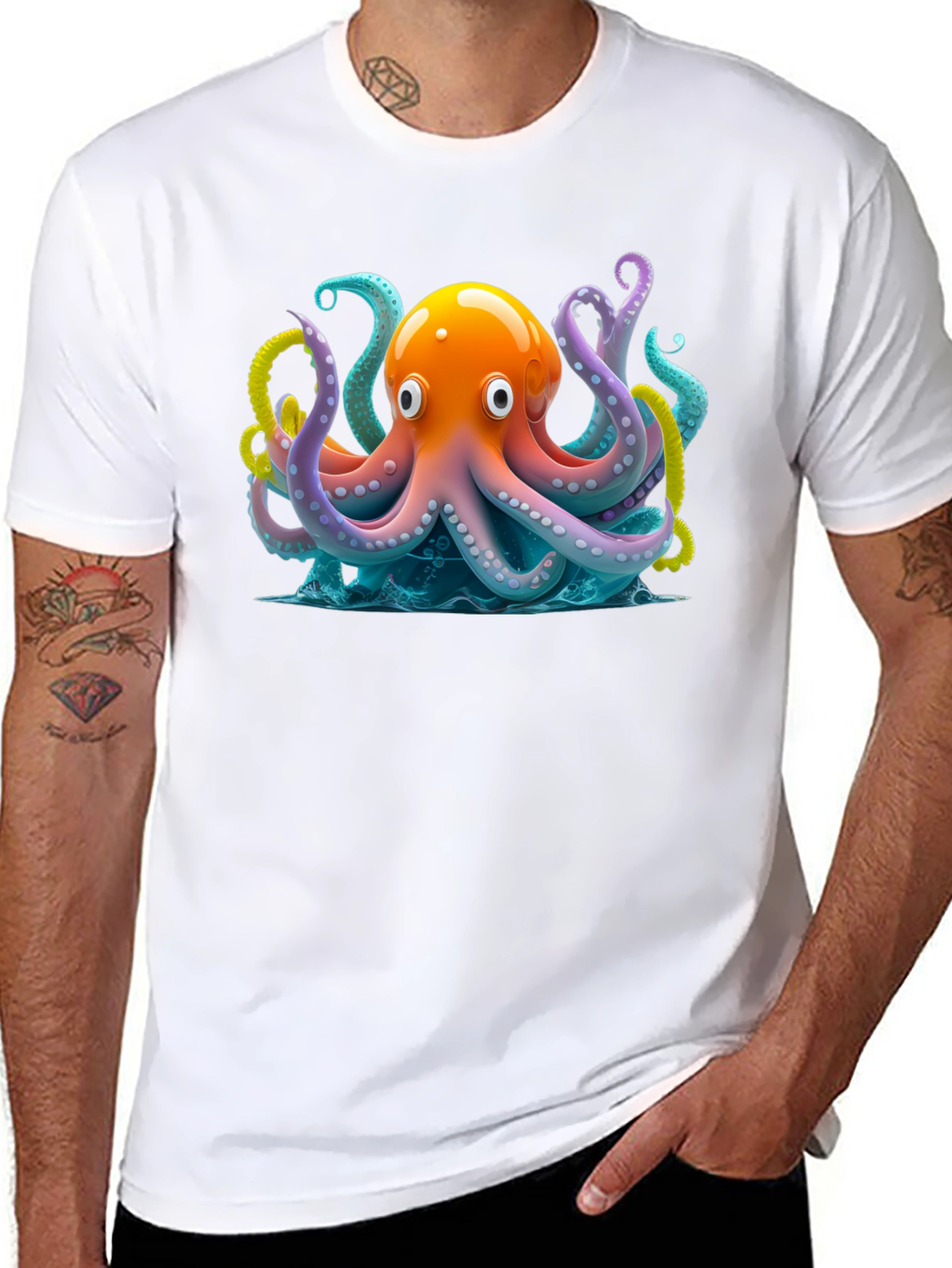 Octopus Graphic Tee - Vivid Marine Design