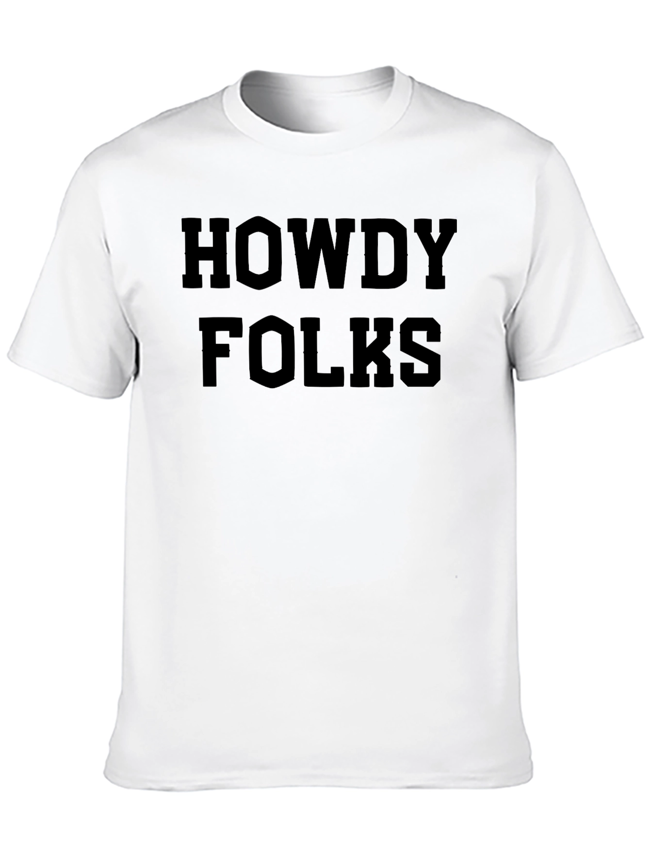 Howdy Folks Black T-Shirt - Western Style