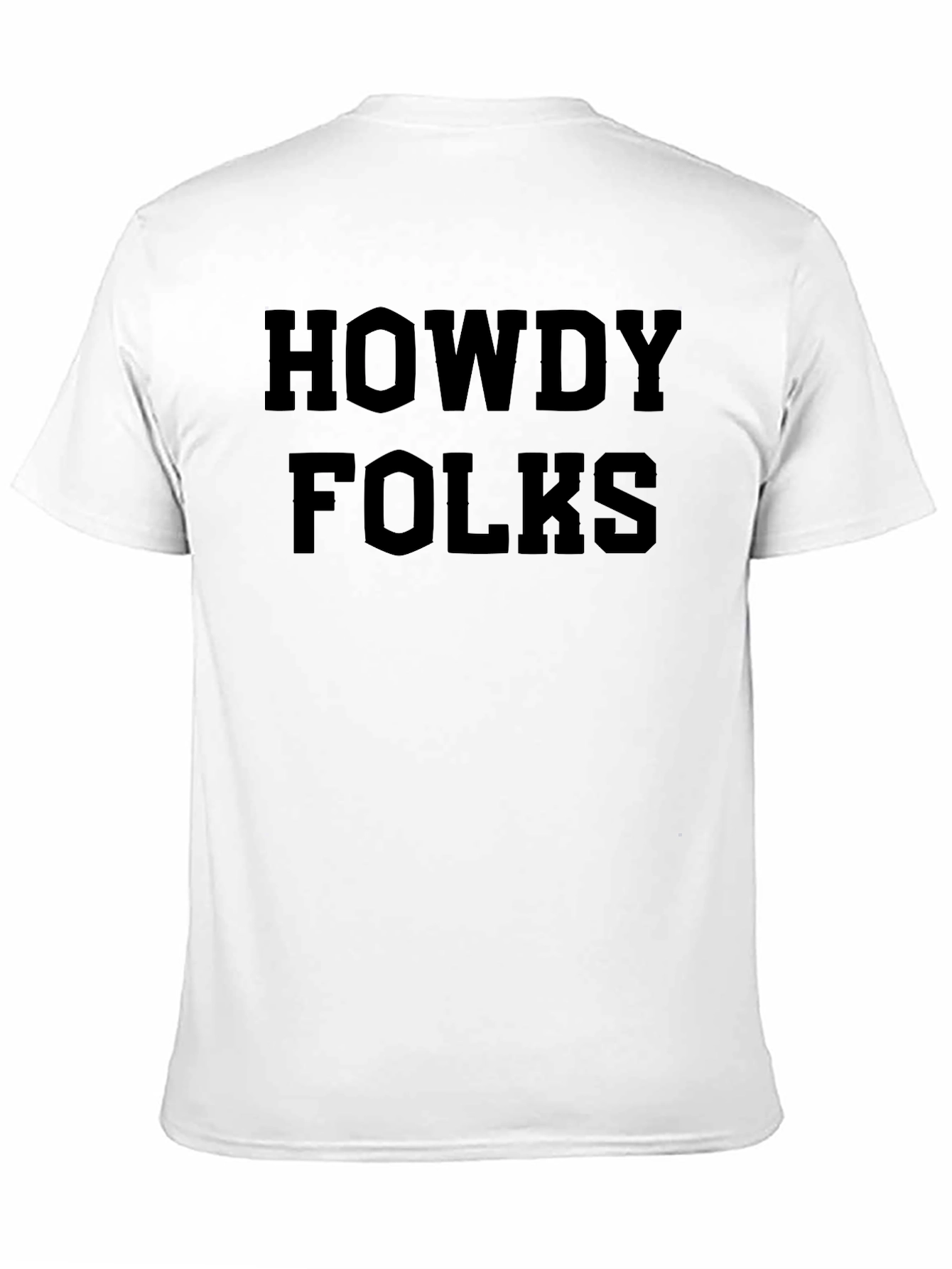 Howdy Folks Black T-Shirt - Western Style