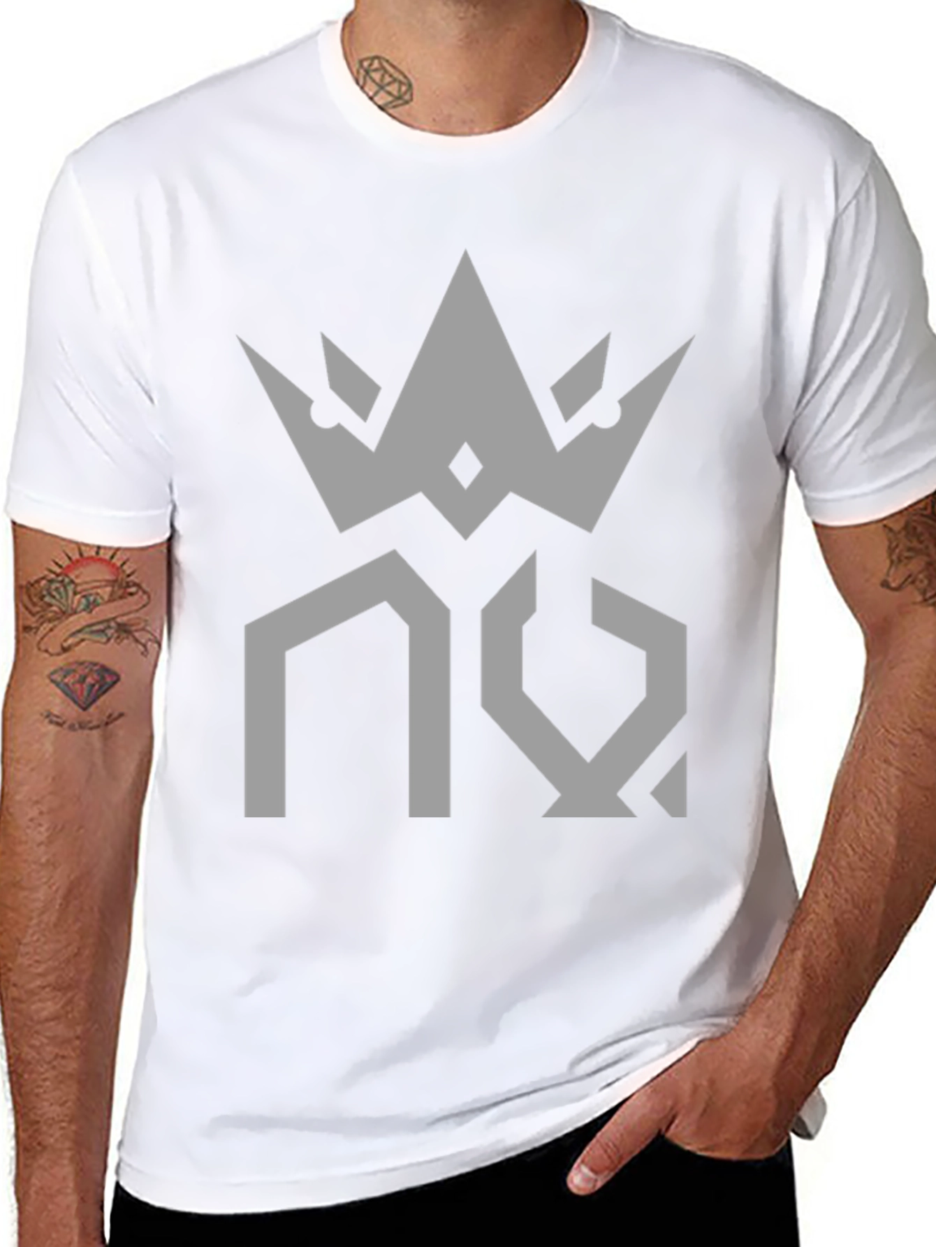 Crown Design Black T-Shirt - Modern Streetwear