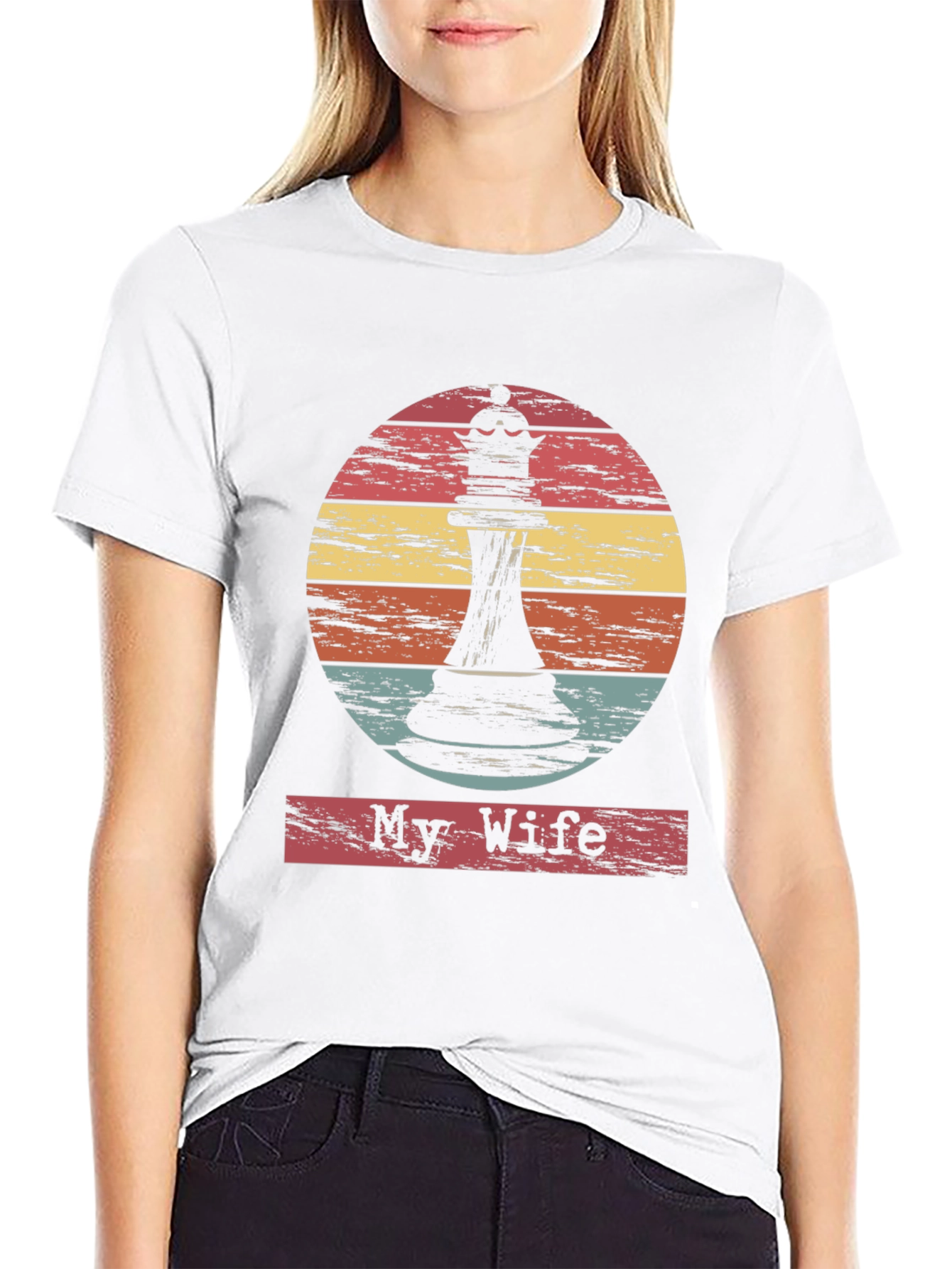 My Wife Chess Piece Graphic Tee - Retro Style