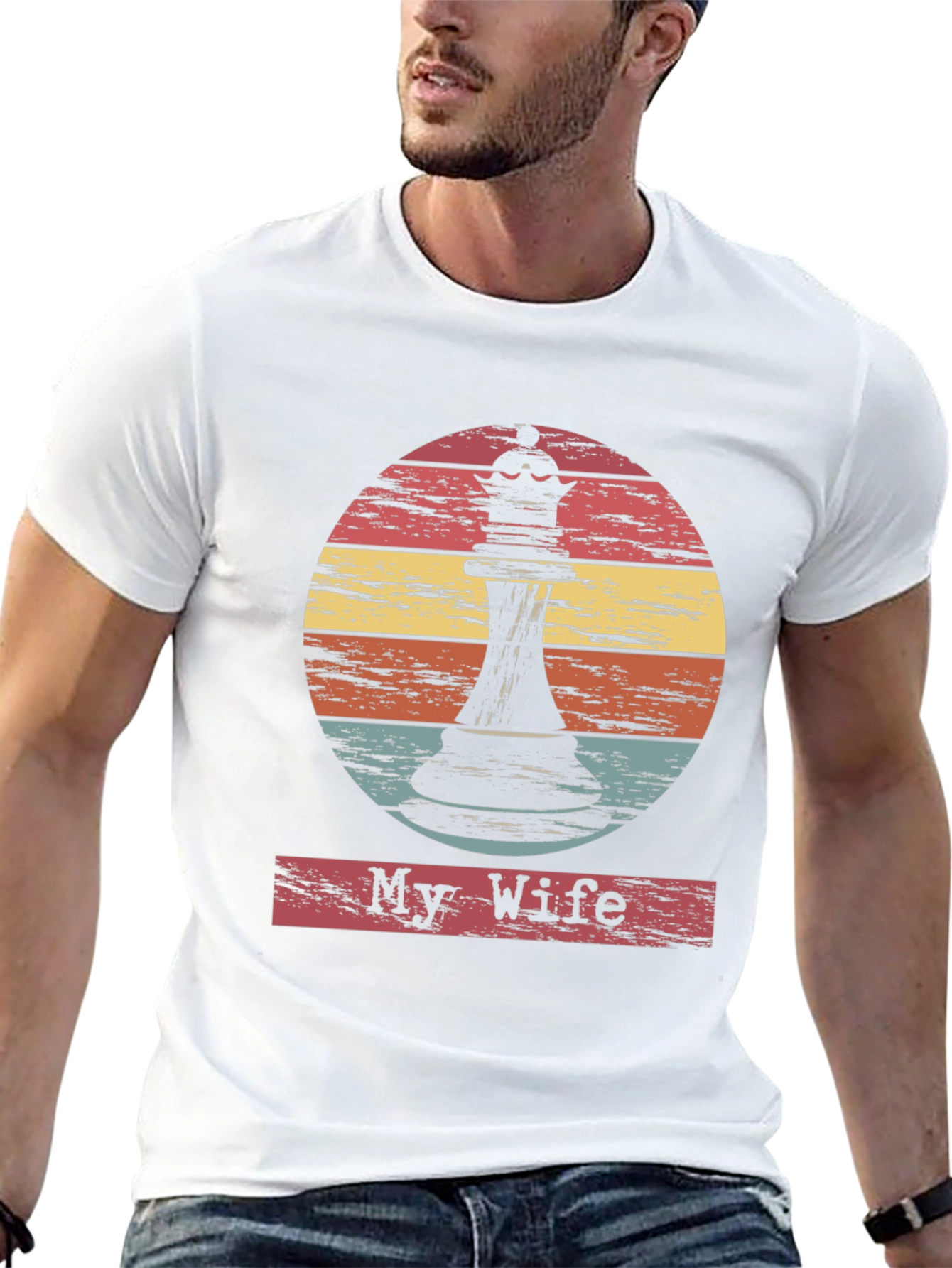 My Wife Chess Piece Graphic Tee - Retro Style