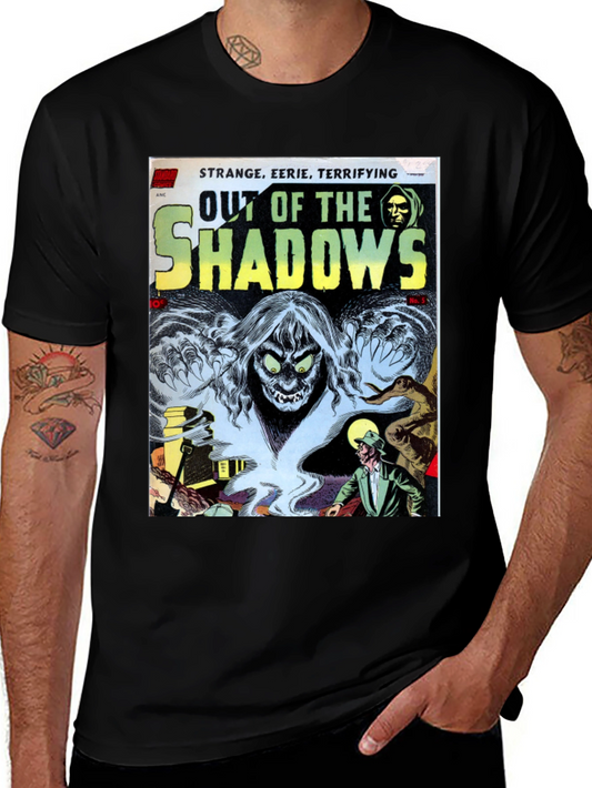 Vintage Comic Book Graphic T-Shirt - Out of the Shadows