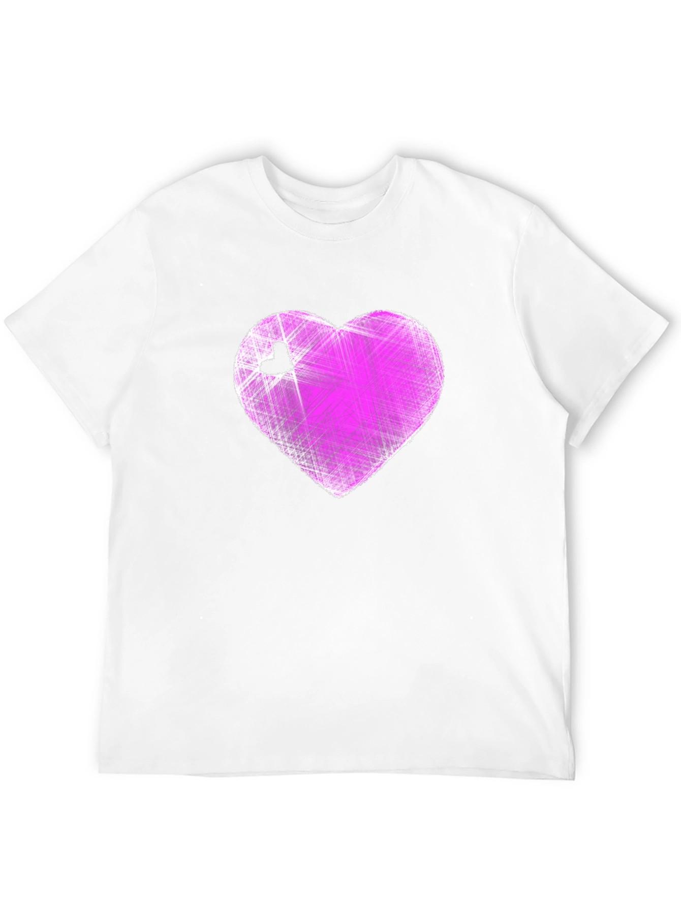 Heart Graphic Black T-Shirt - Modern Casual Tee