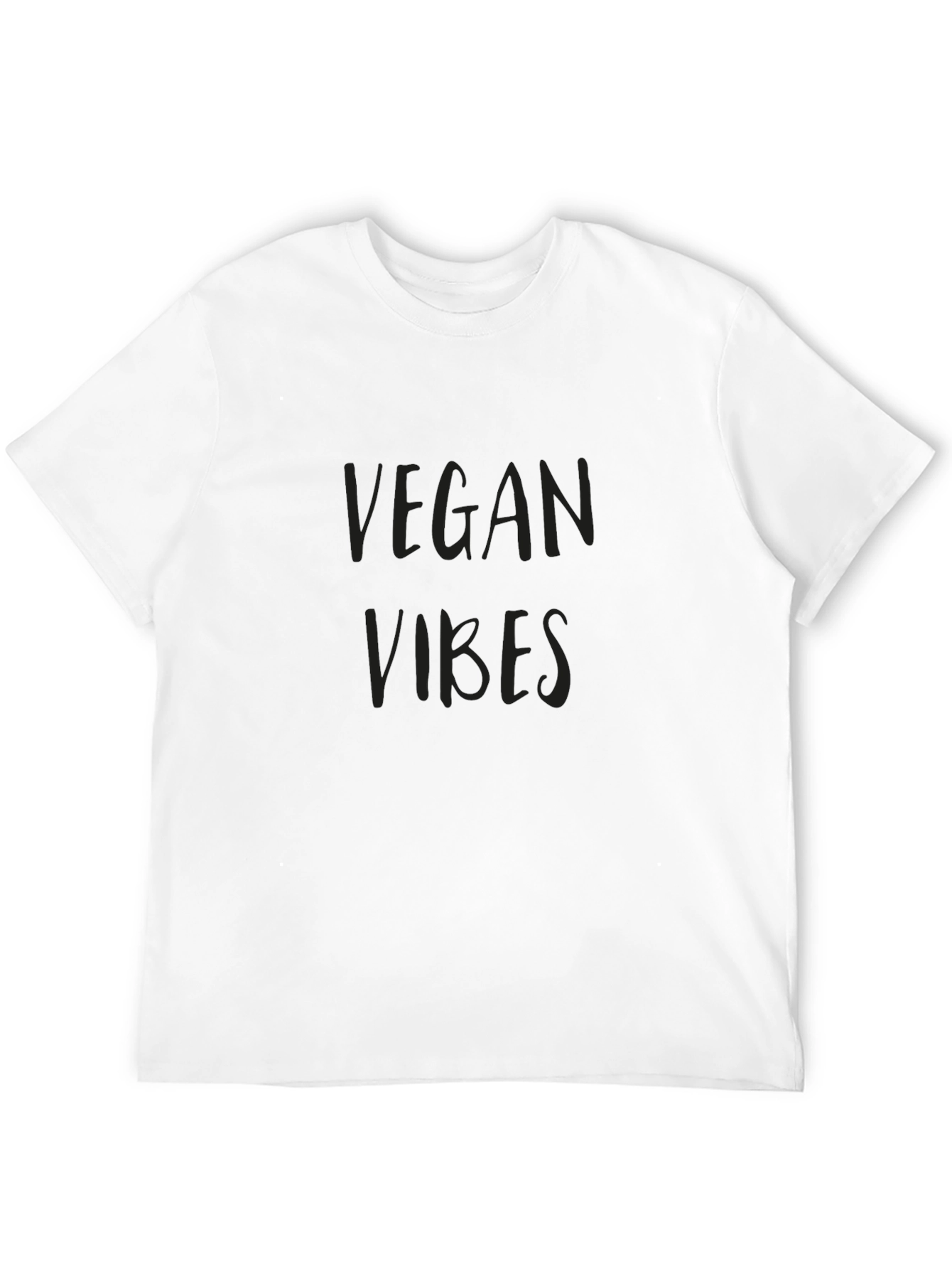 Vegan Vibes T-Shirt - Black Crew Neck Tee