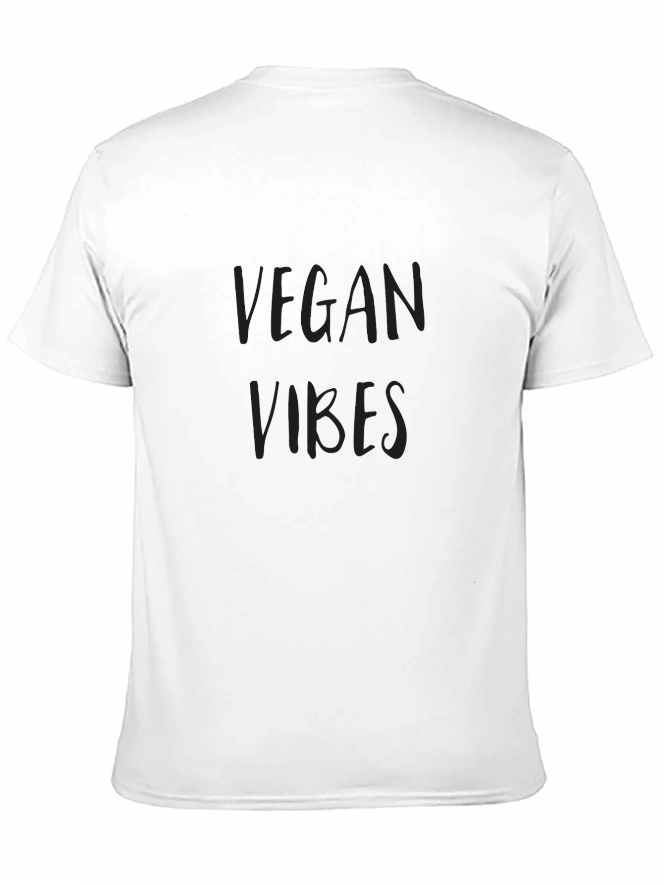 Vegan Vibes T-Shirt - Black Crew Neck Tee