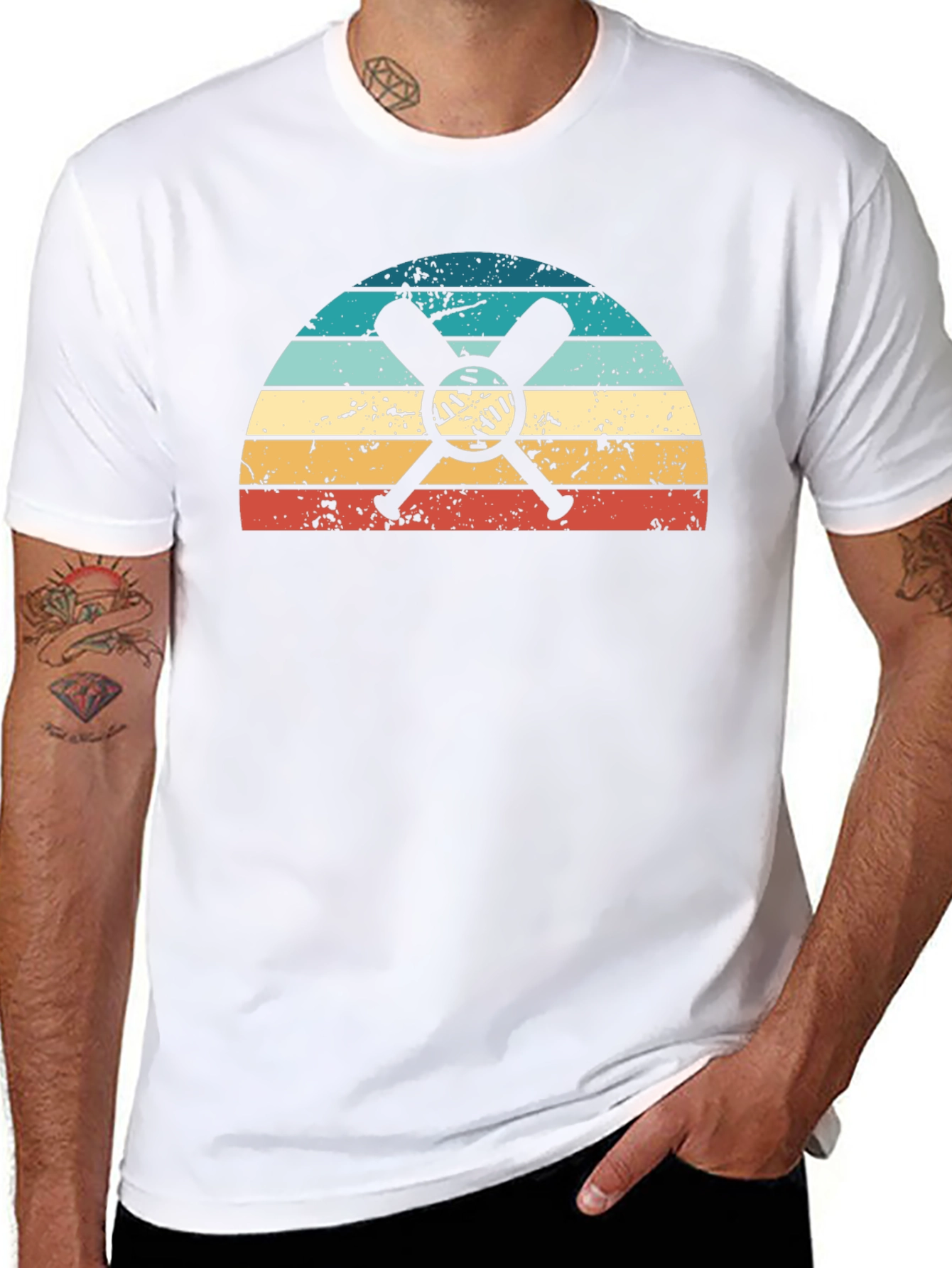 Retro Baseball Bats Graphic Tee