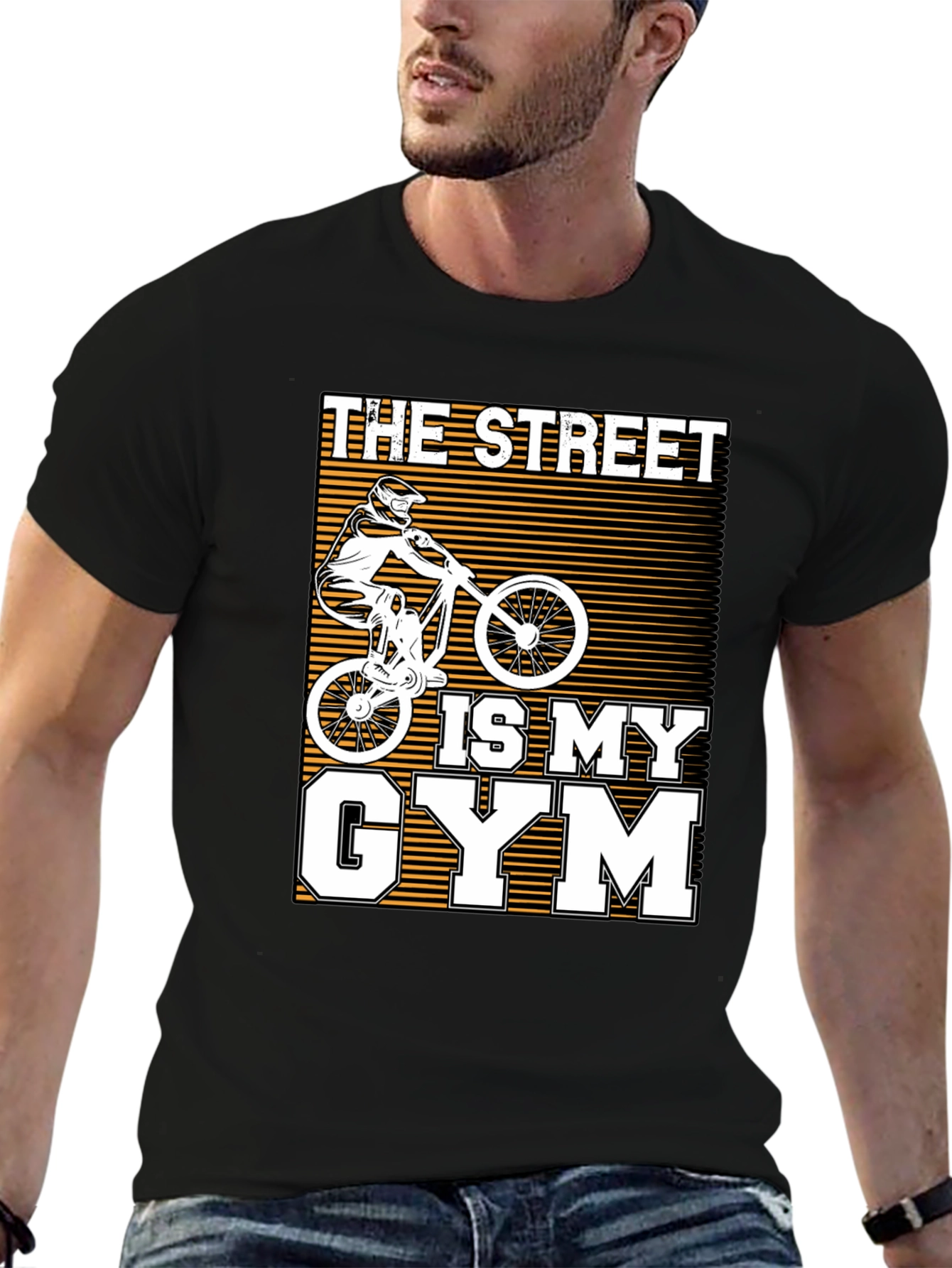 The Street Is My Gym Black Graphic Tee
