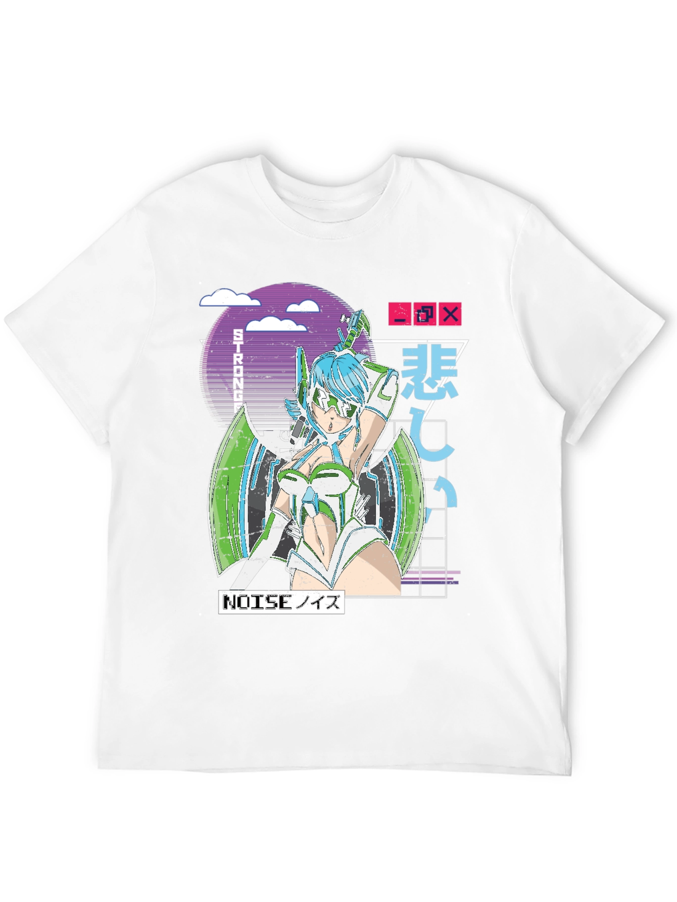 Anime Graphic T-Shirt - Futuristic Manga Design