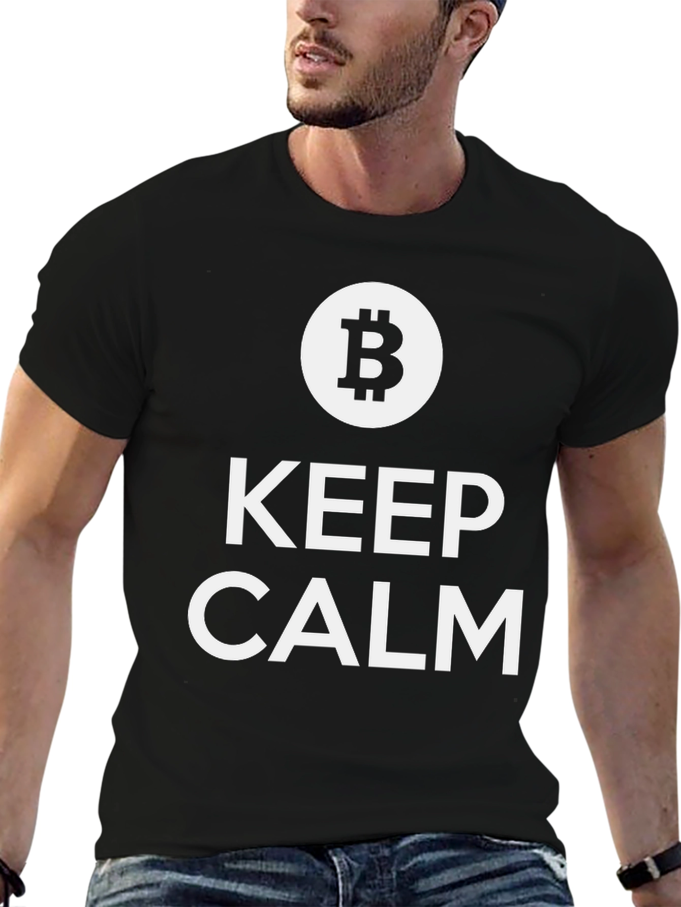 Bitcoin Keep Calm T-Shirt - Crypto HODL Tee