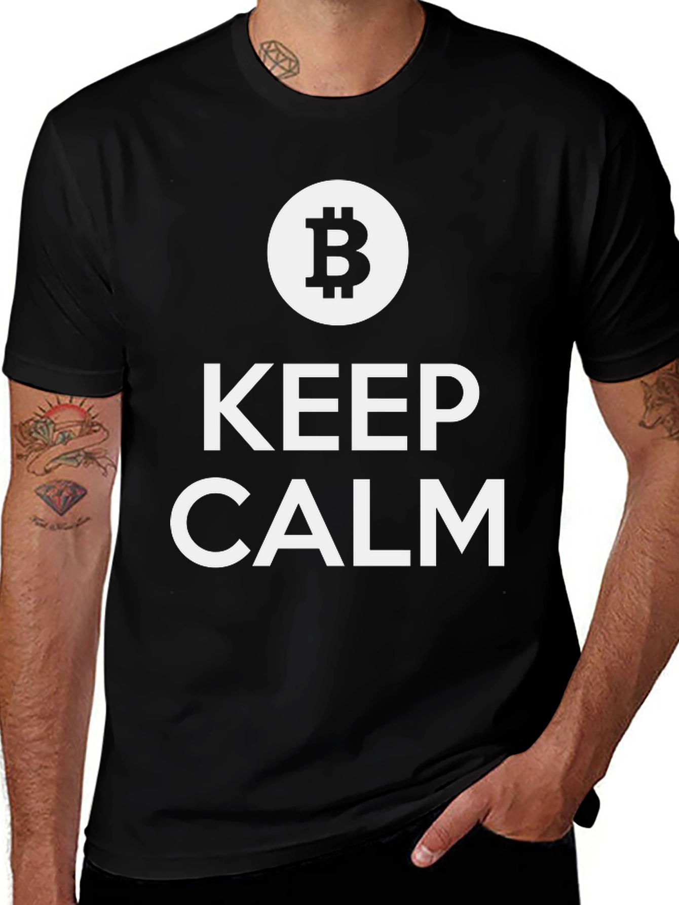 Bitcoin Keep Calm T-Shirt - Crypto HODL Tee
