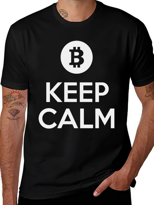 Bitcoin Keep Calm T-Shirt - Crypto HODL Tee