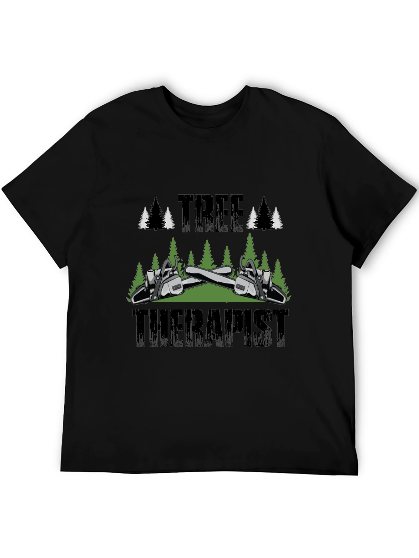 Tree Therapist T-Shirt - Arborist Chainsaw Graphic Tee