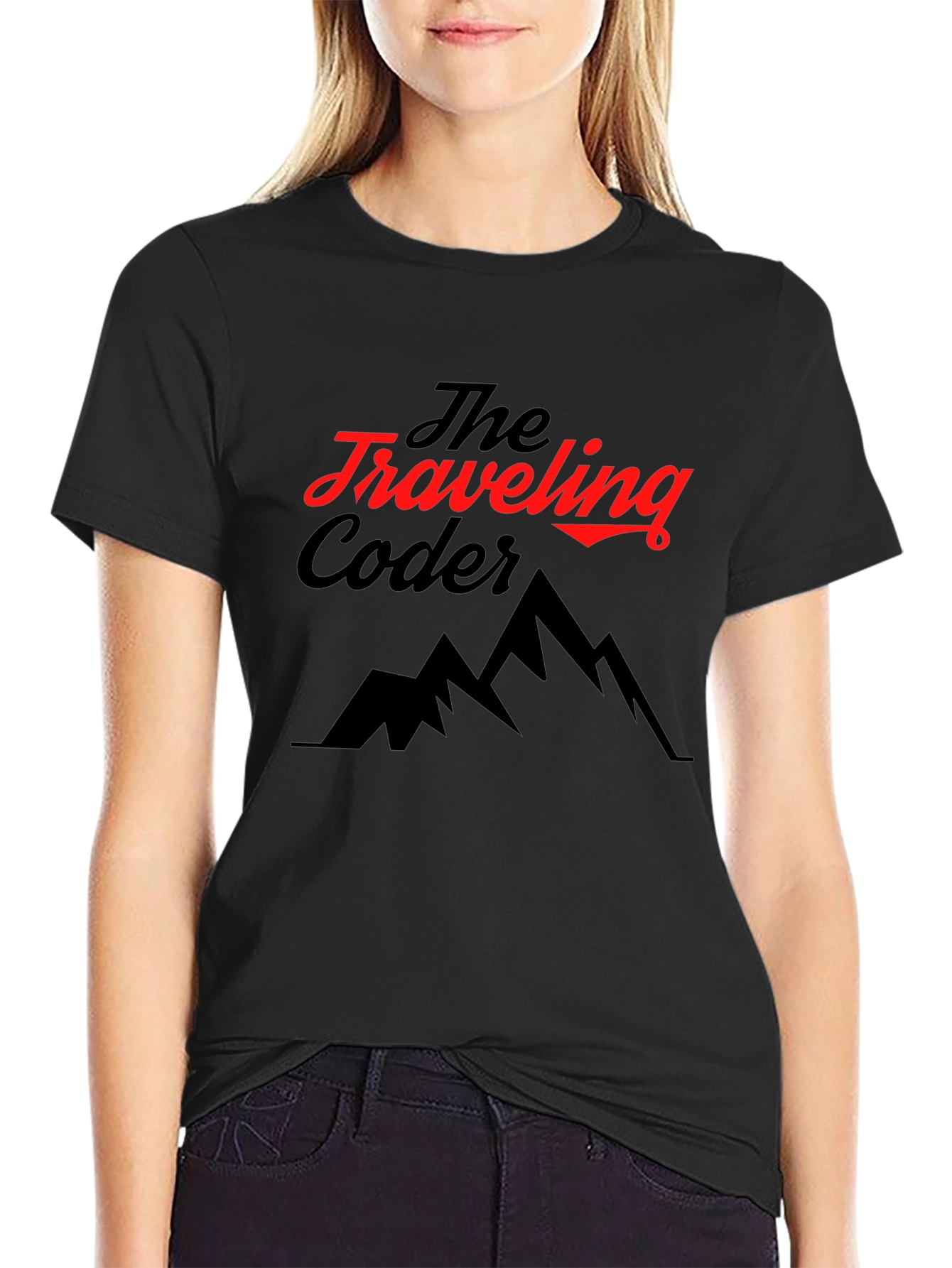 Traveling Coder Graphic Tee - Black