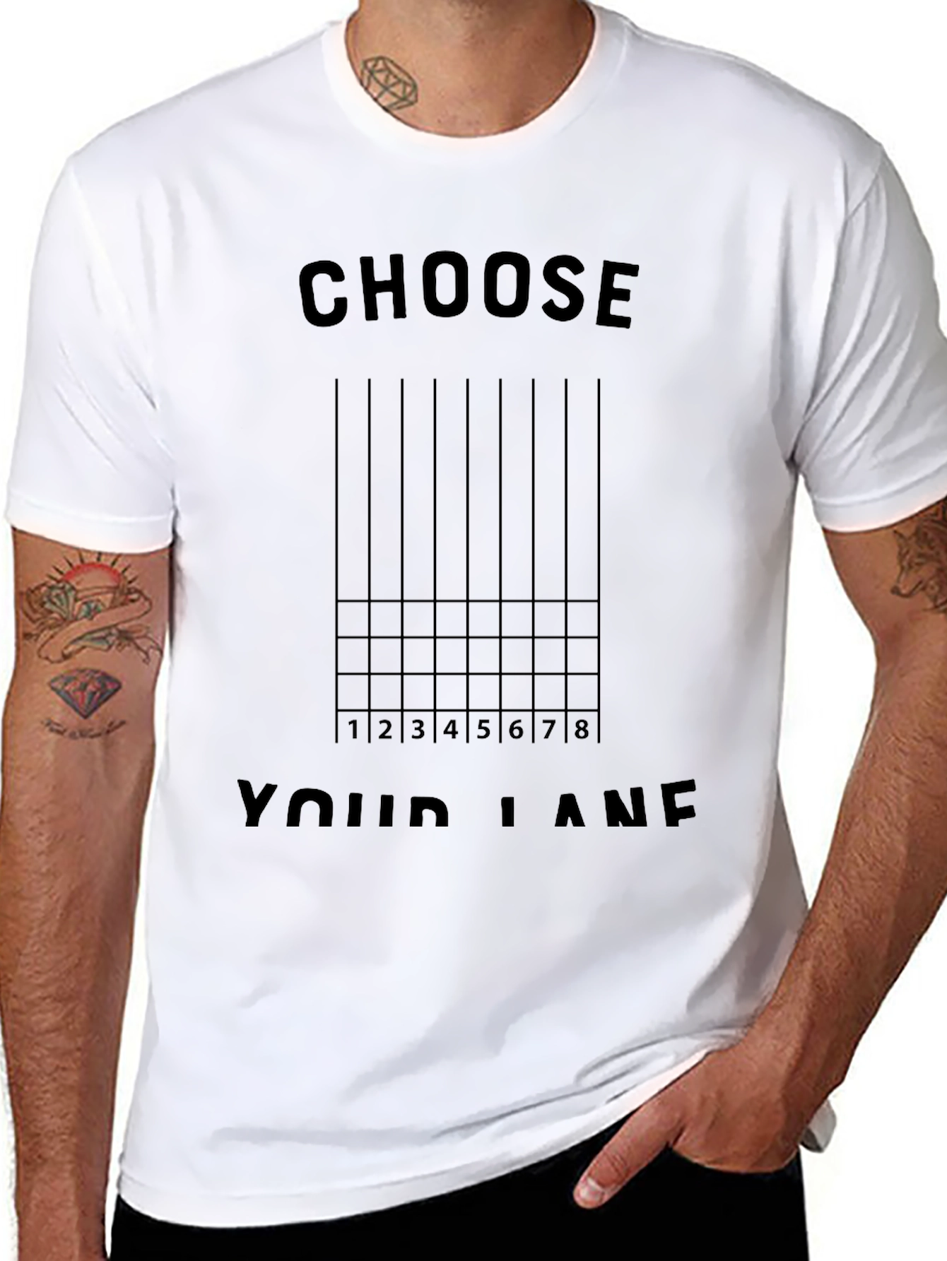Choose Your Lane T-Shirt - Novelty Graphic Tee