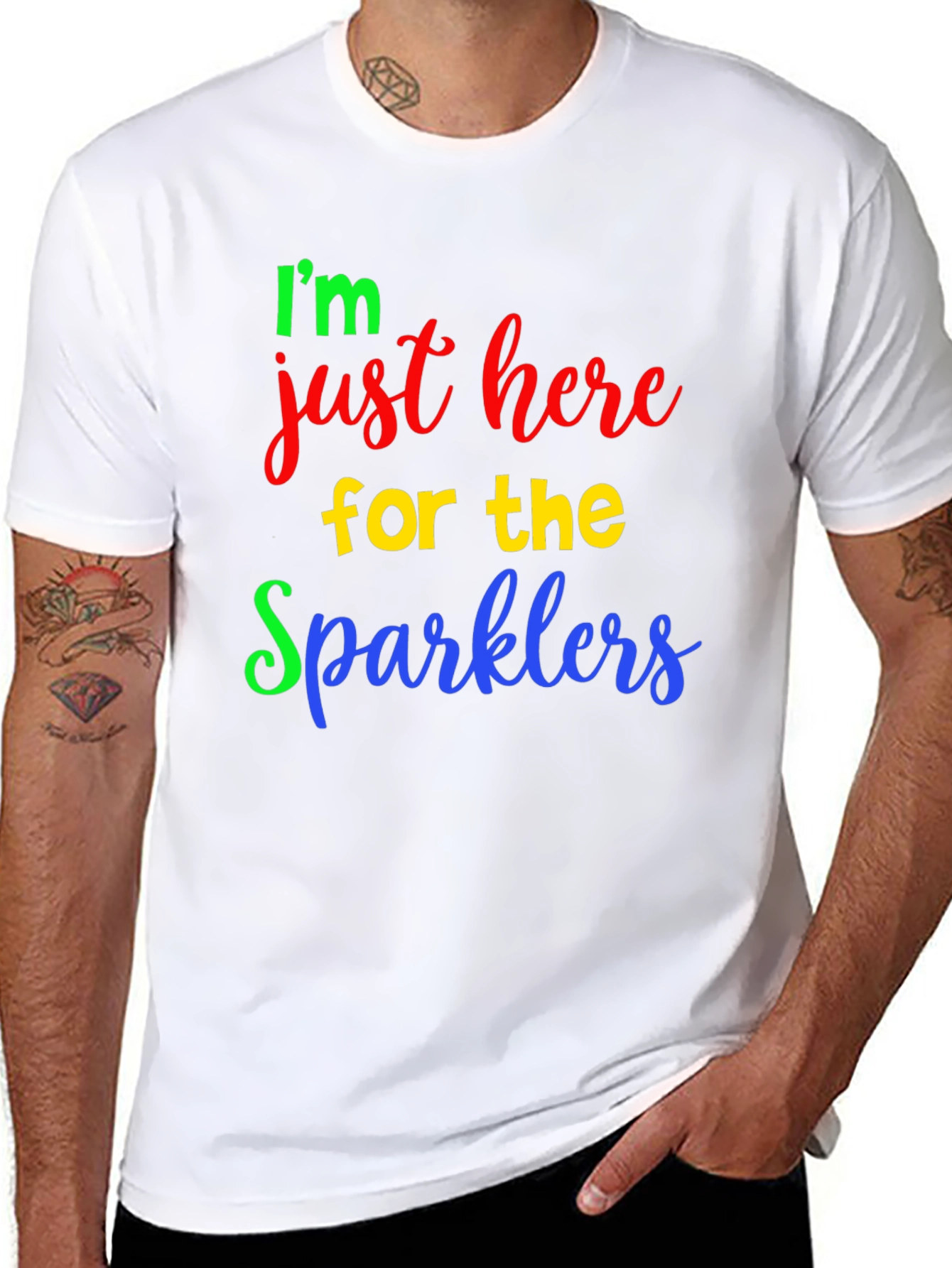Im Just Here For The Sparklers T-Shirt