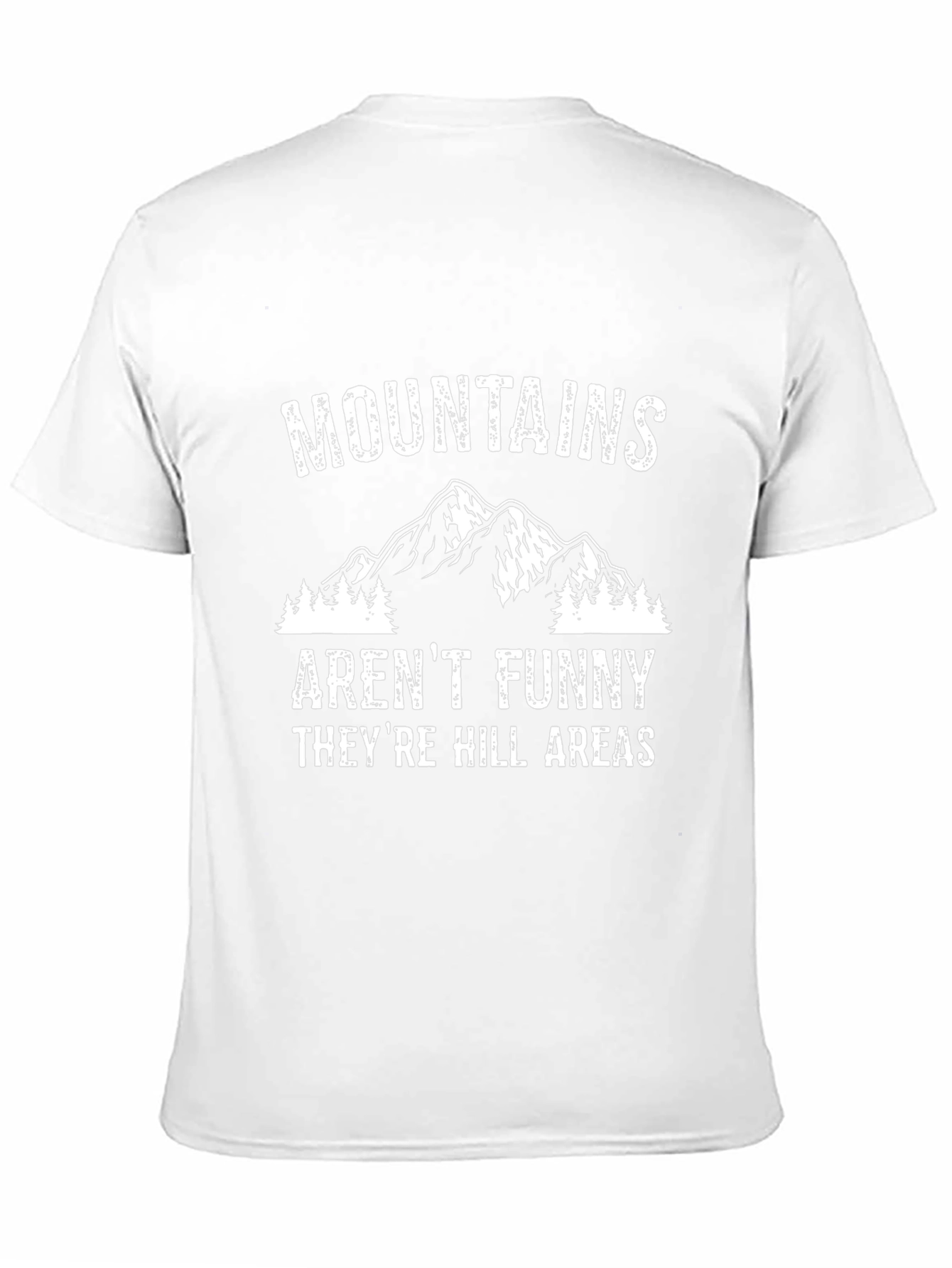 Mountains Arent Funny Black Graphic Tee
