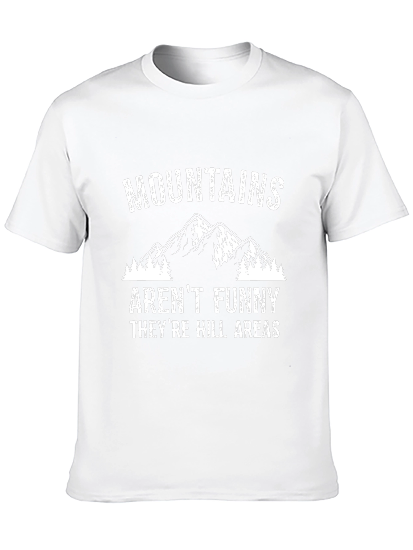 Mountains Arent Funny Black Graphic Tee