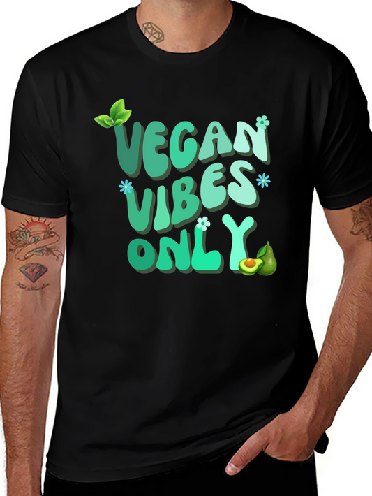 Vegan Vibes Only Graphic Tee - Trendy Plant Based Shirt