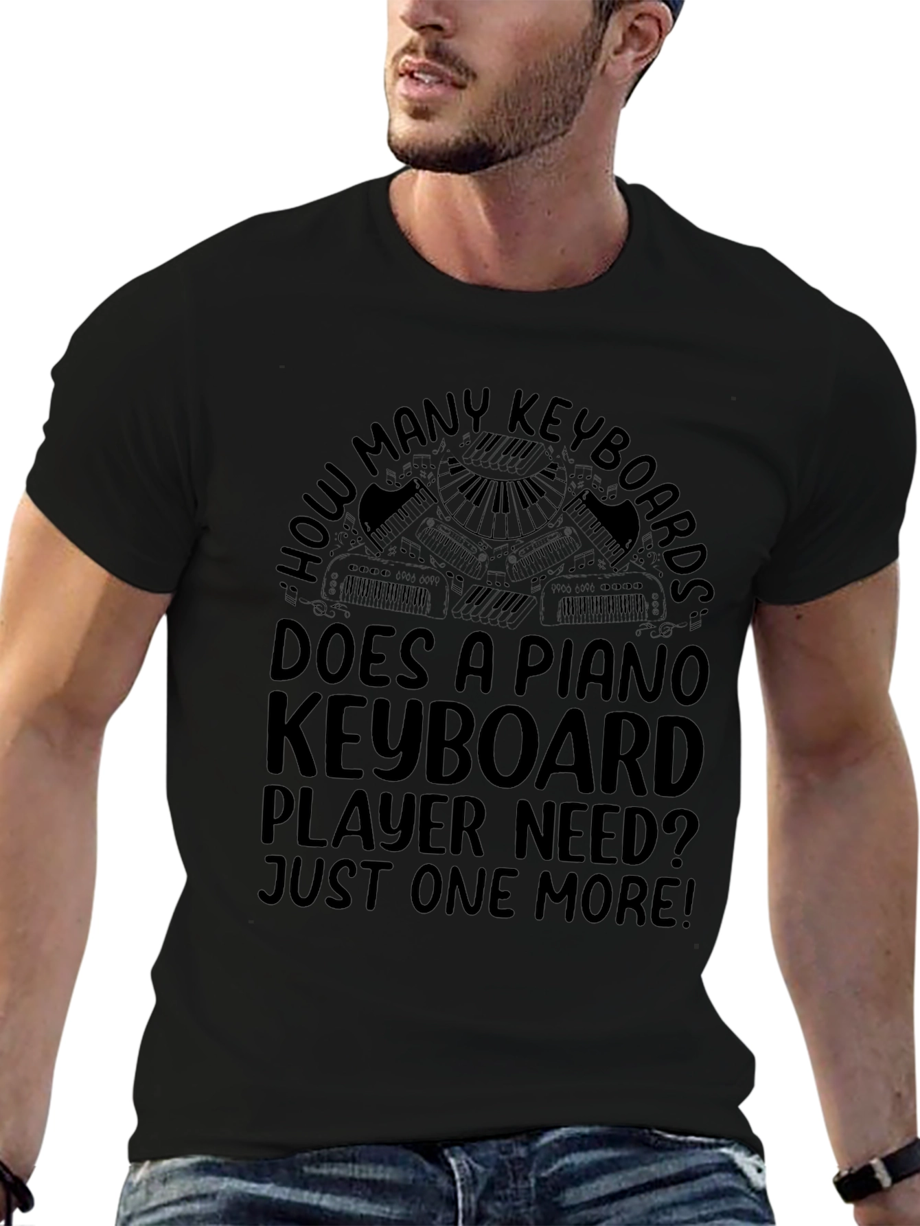 Piano Keyboard Player T-Shirt - Just One More
