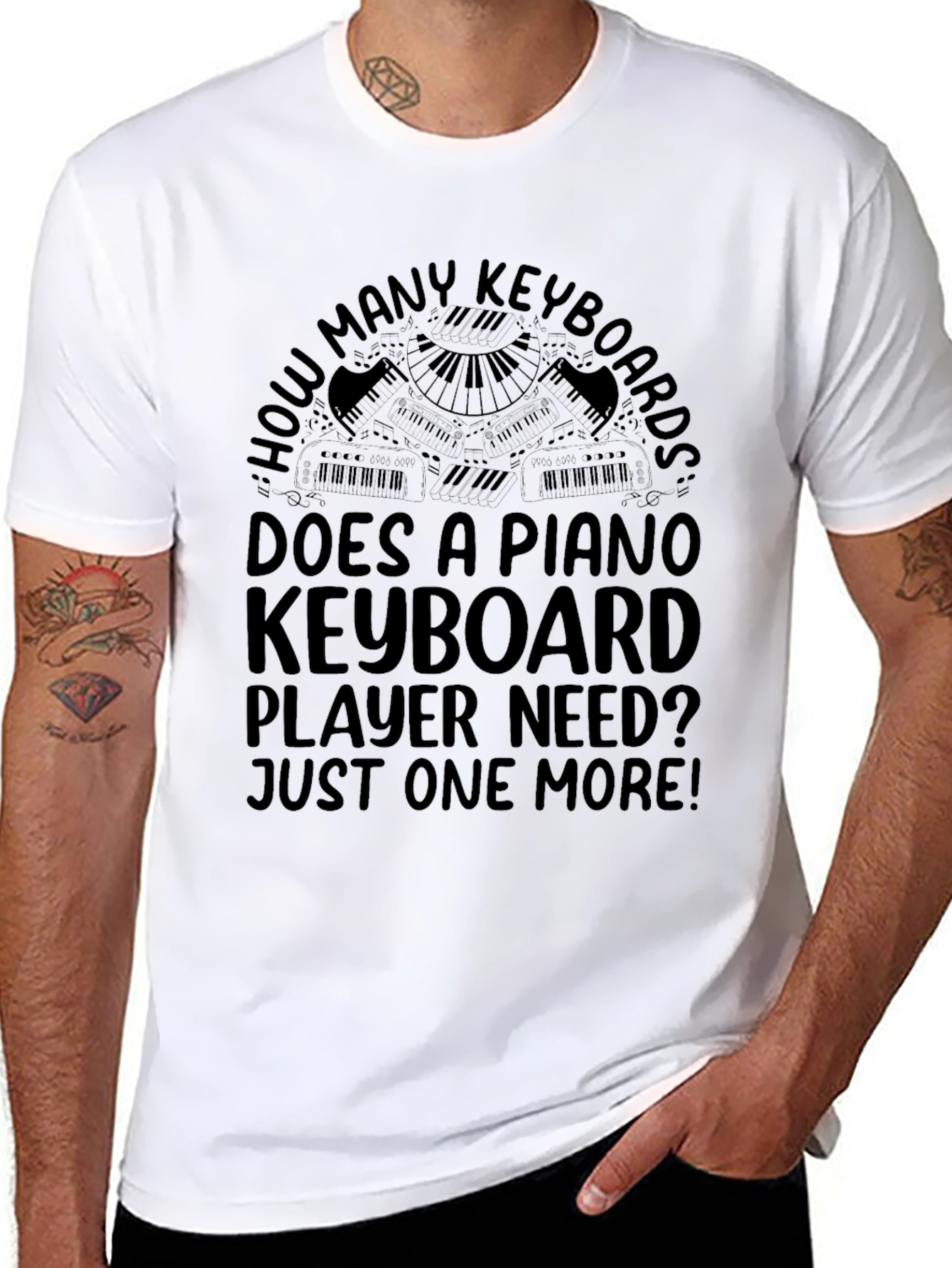 Piano Keyboard Player T-Shirt - Just One More