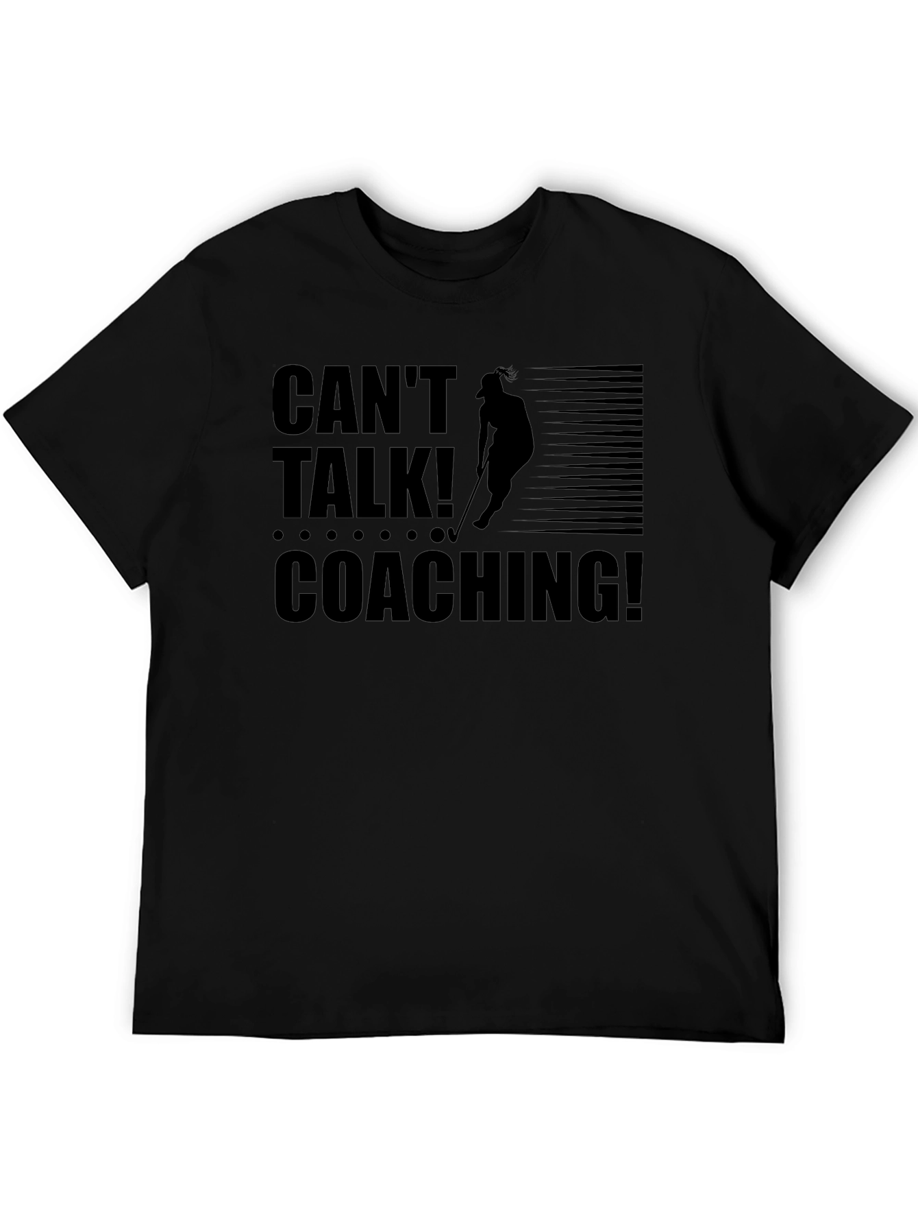 Cant Talk Coaching T-Shirt - Golfer Silhouette Tee