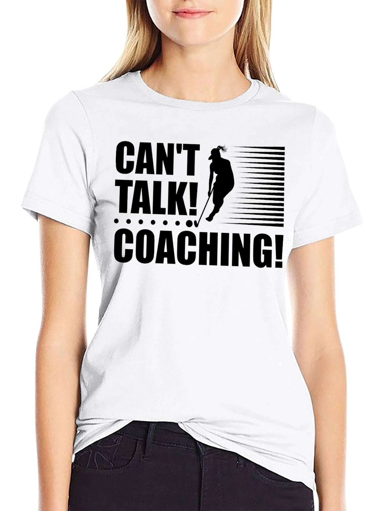 Cant Talk Coaching T-Shirt - Golfer Silhouette Tee