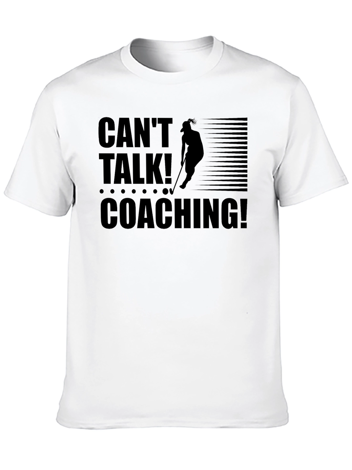Cant Talk Coaching T-Shirt - Golfer Silhouette Tee