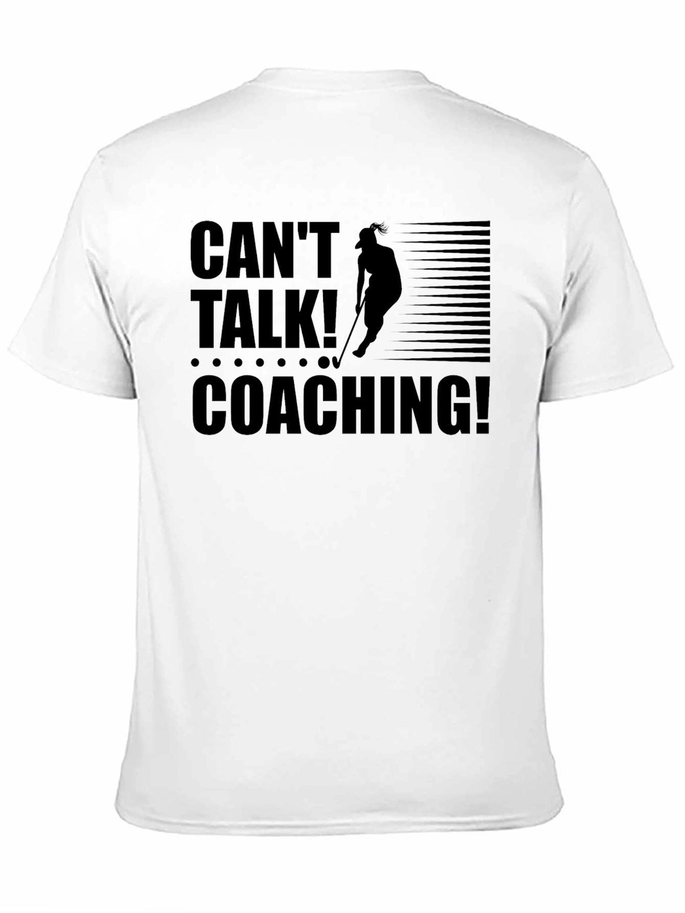 Cant Talk Coaching T-Shirt - Golfer Silhouette Tee