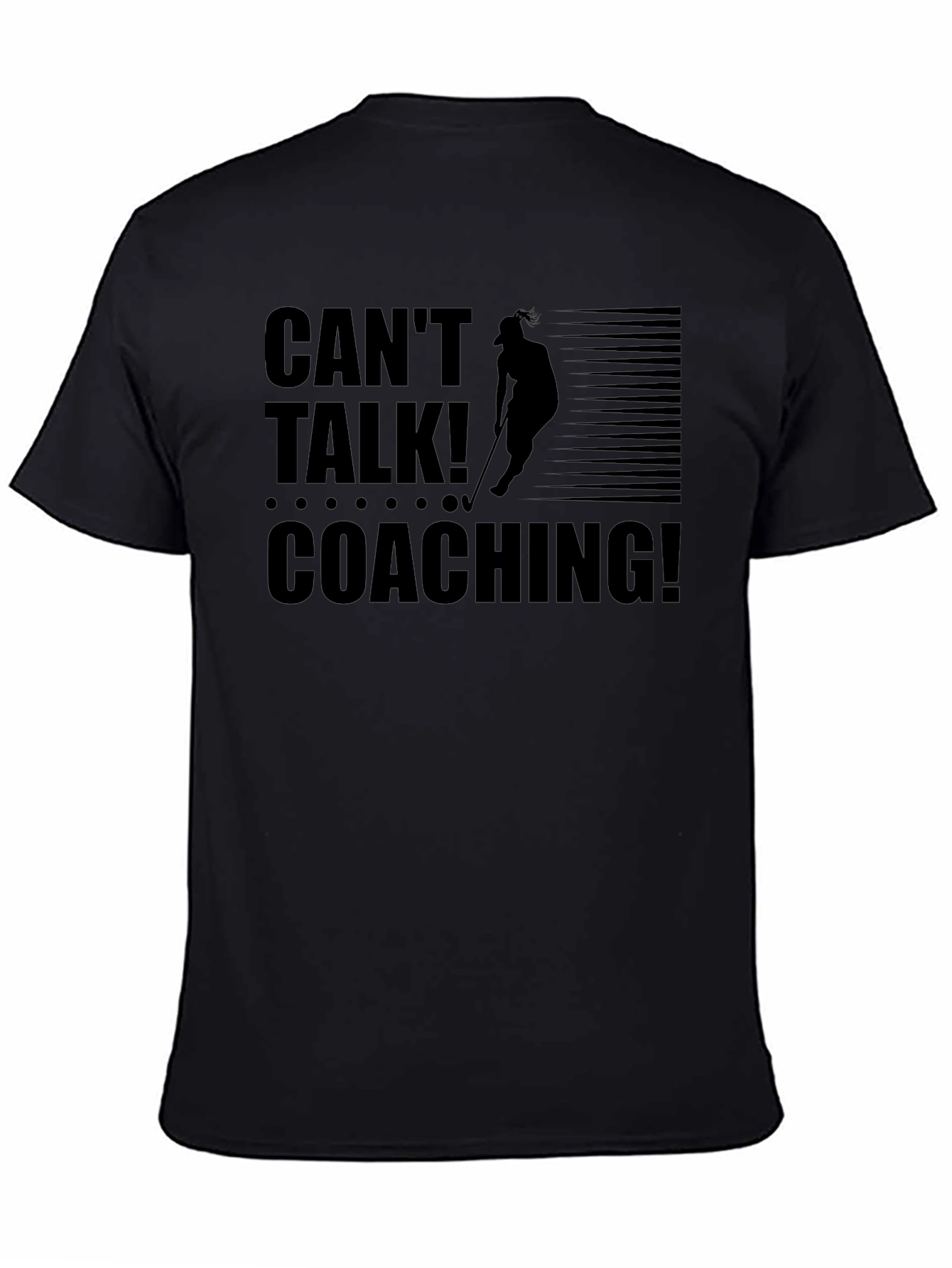 Cant Talk Coaching T-Shirt - Golfer Silhouette Tee