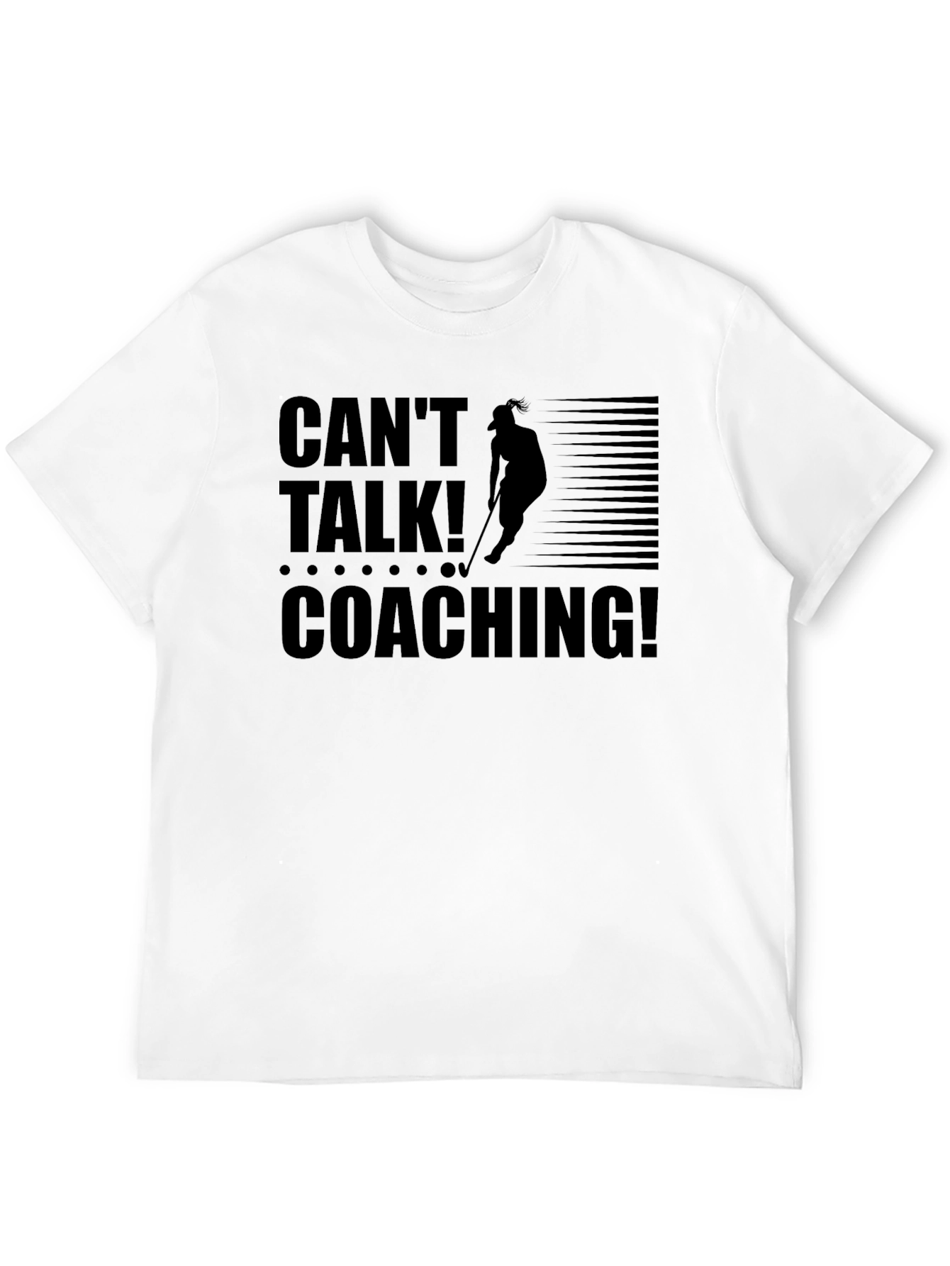 Cant Talk Coaching T-Shirt - Golfer Silhouette Tee
