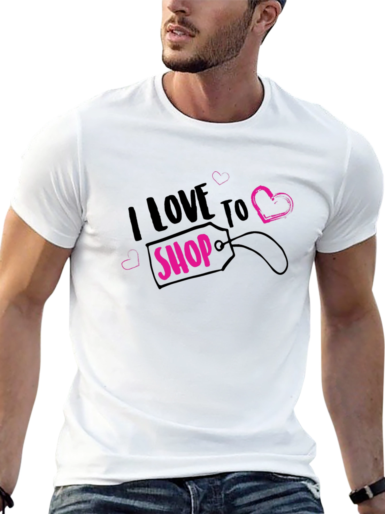 I Love to Shop Black T-Shirt