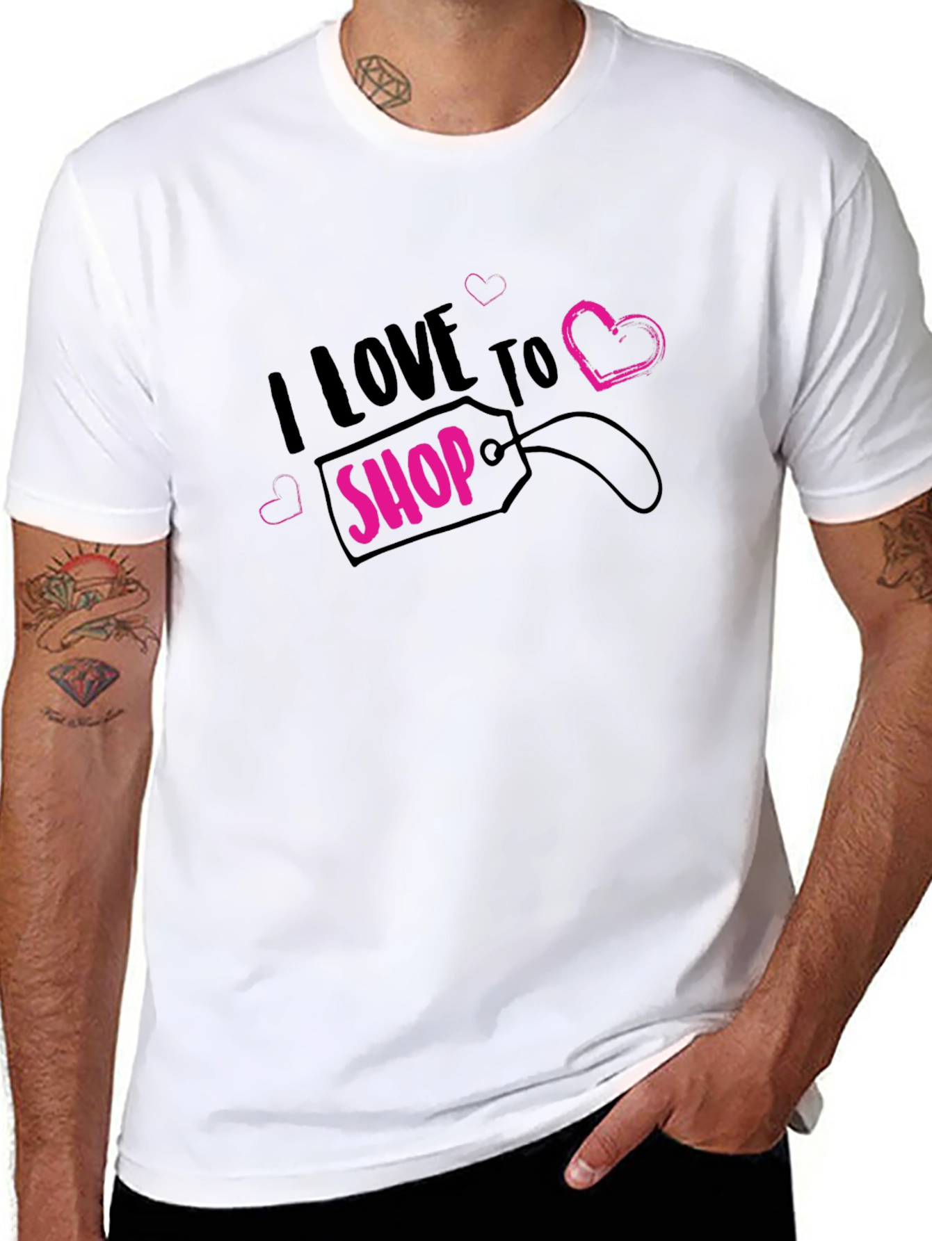 I Love to Shop Black T-Shirt