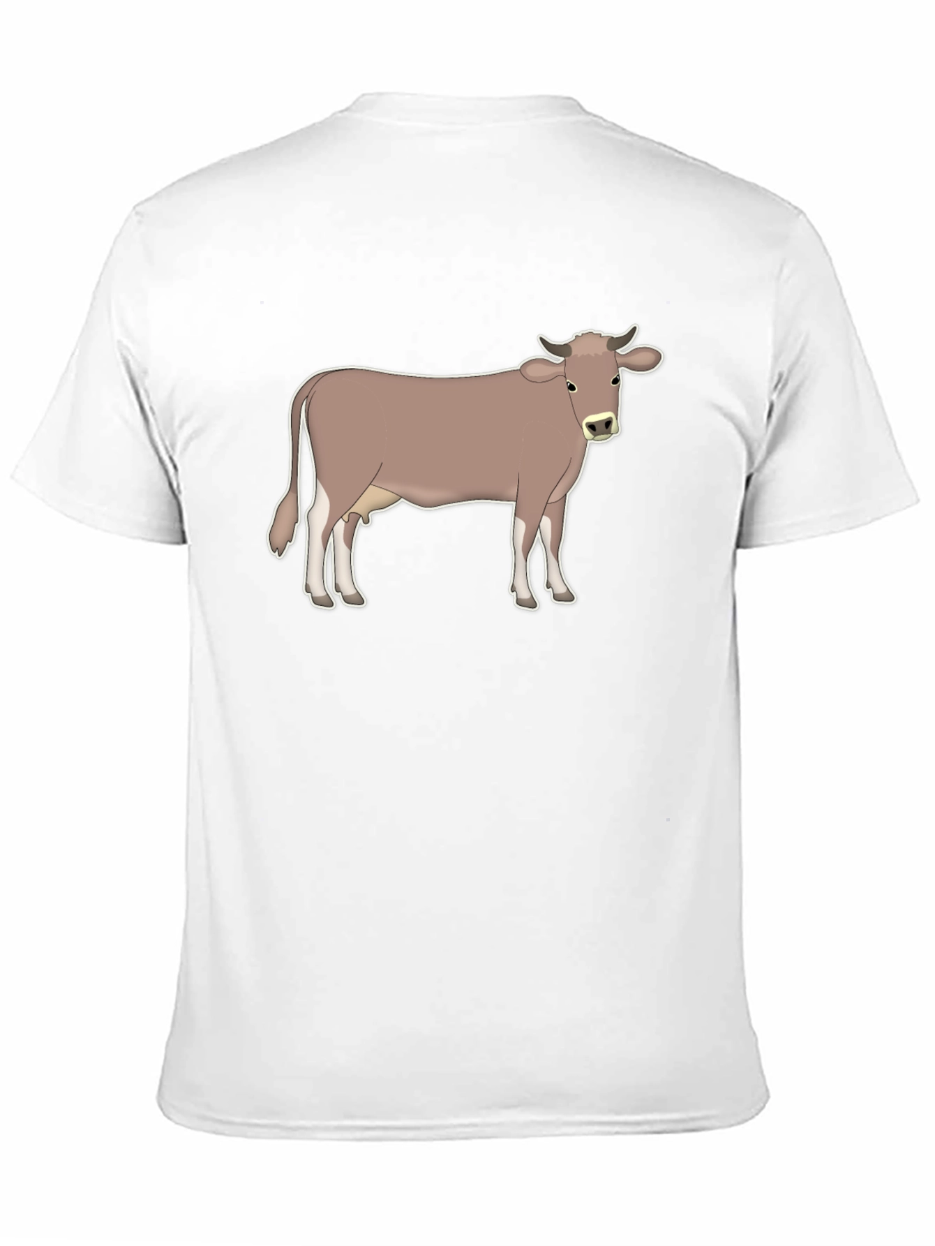 Cow Graphic Tee - Black Cotton T-Shirt