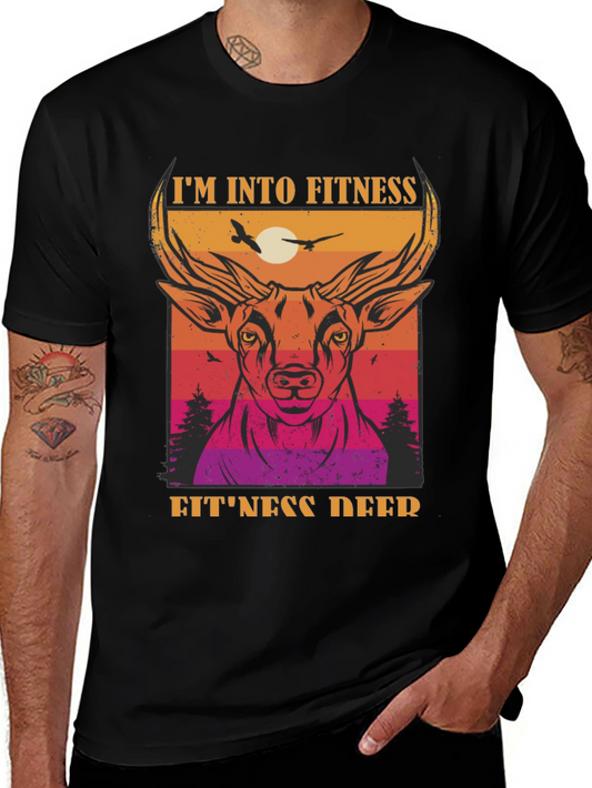 Fitness Deer Graphic Tee