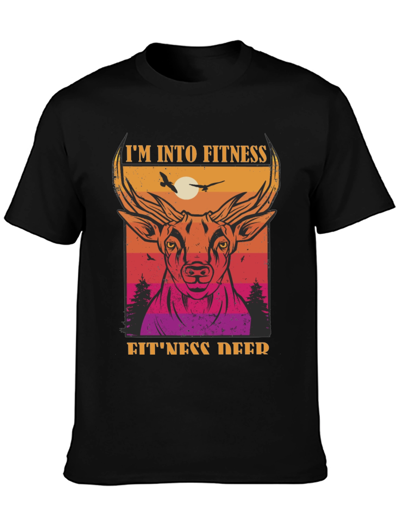 Fitness Deer Graphic Tee